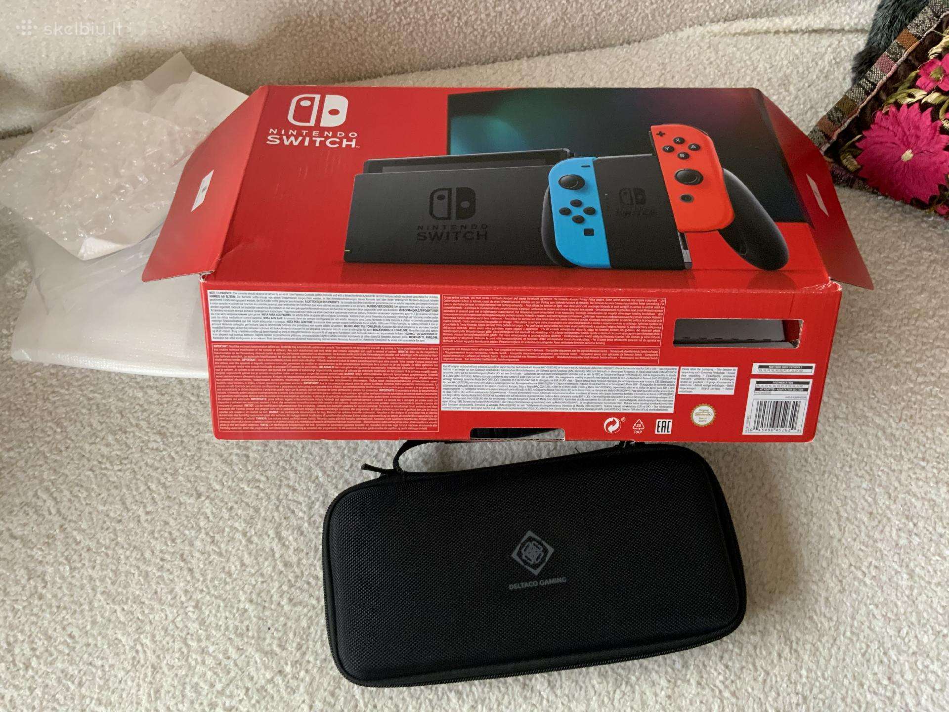 Nintendo Switch V2 konsolė (pilnas komplektas + dė