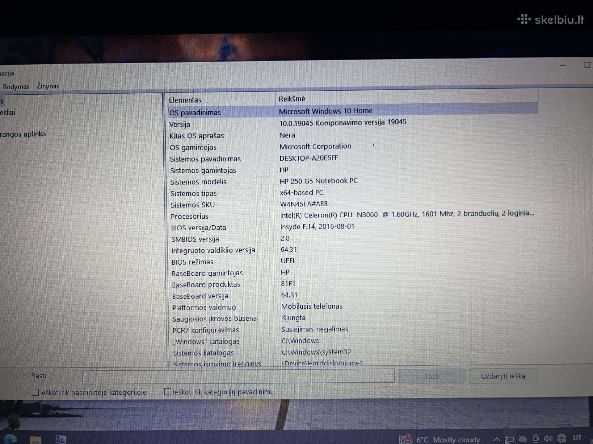 Hp 250 G5 Notebook Pc