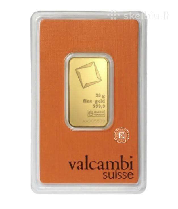Auksas 20 gramu 999 praba
