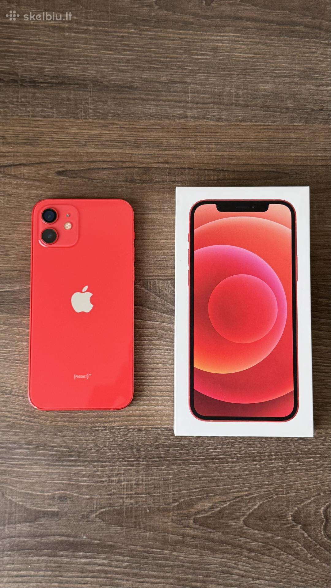 Raudonas iPhone 12 256gb