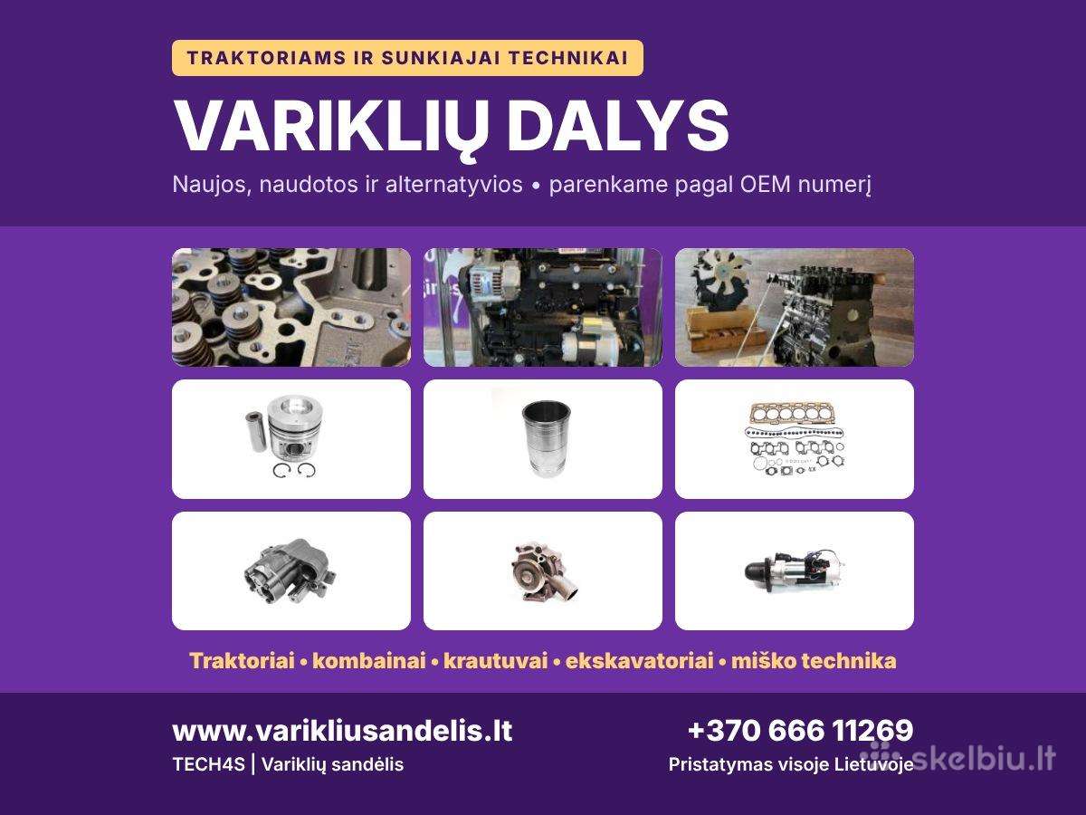 Traktorių ir sunkiosios technikos variklių dalys