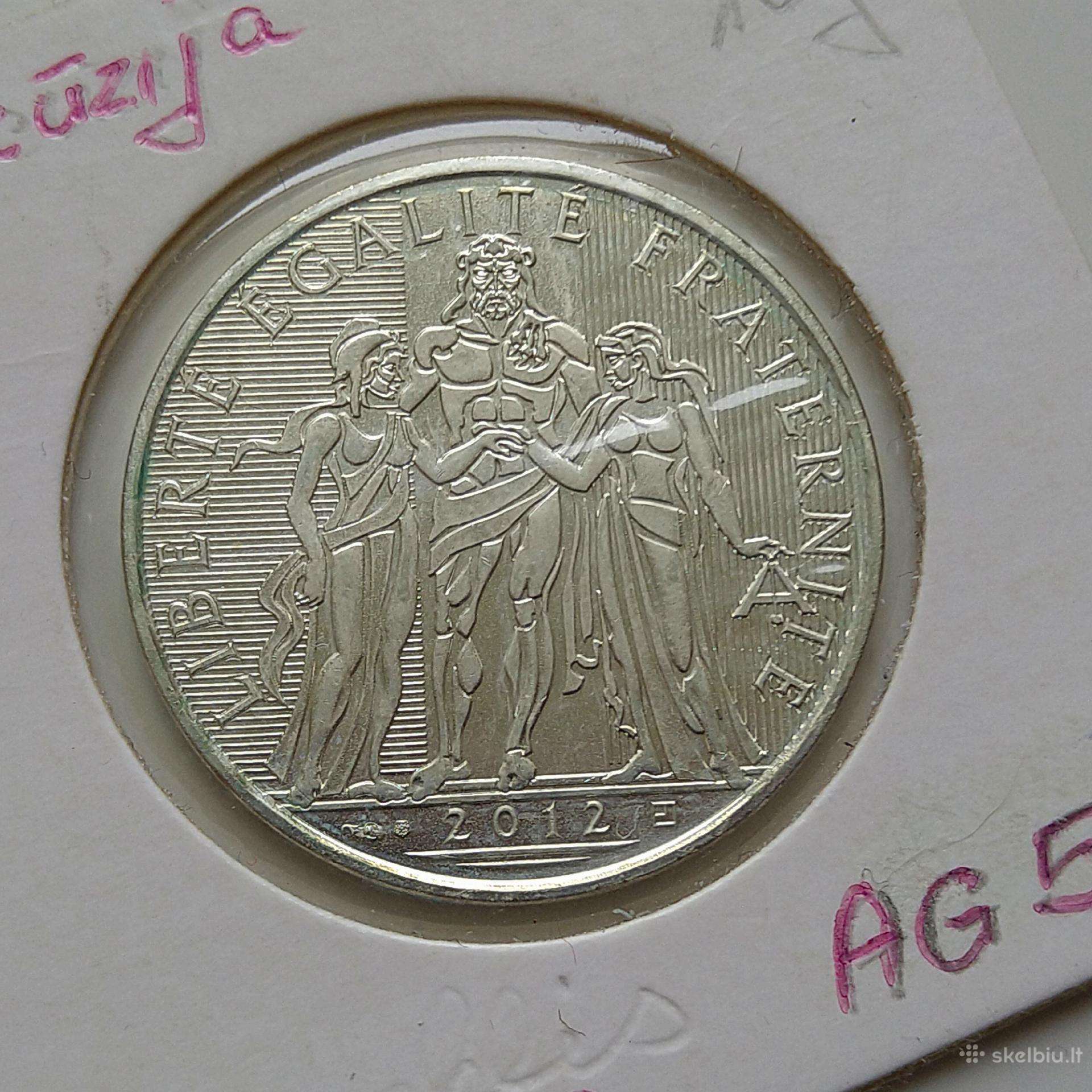 Prancūzija 10 euro sidabras 2012