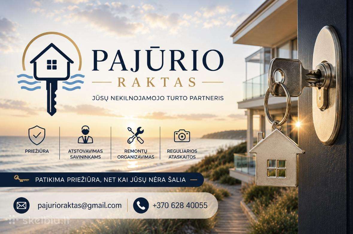 Nekilnojamo turto priežiūra pajūryje.