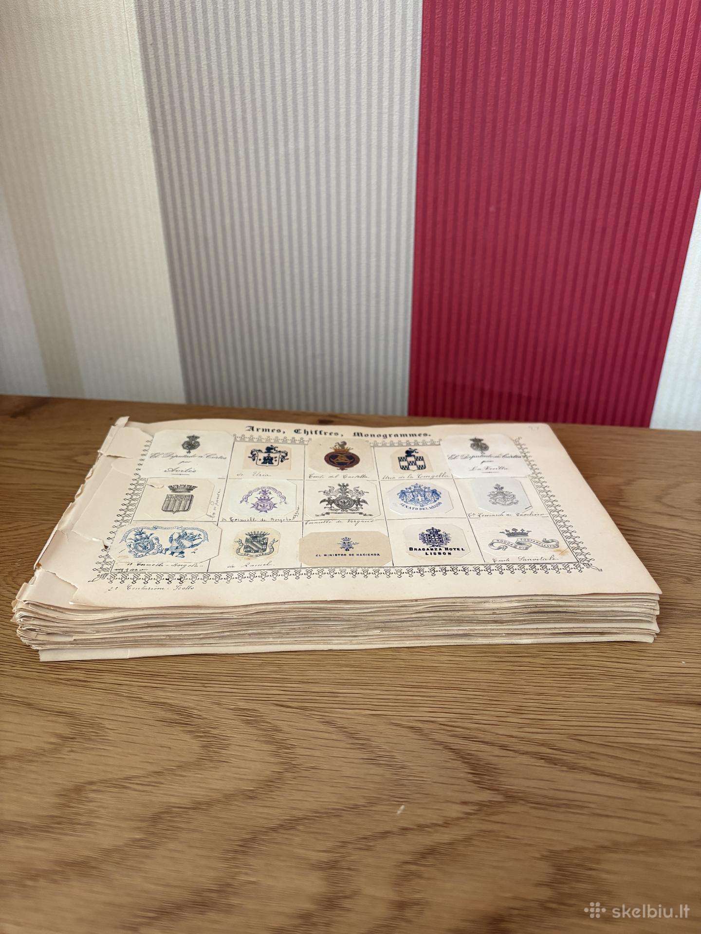 19 amžiaus pab. monogramų rinkinys, 47 lapai