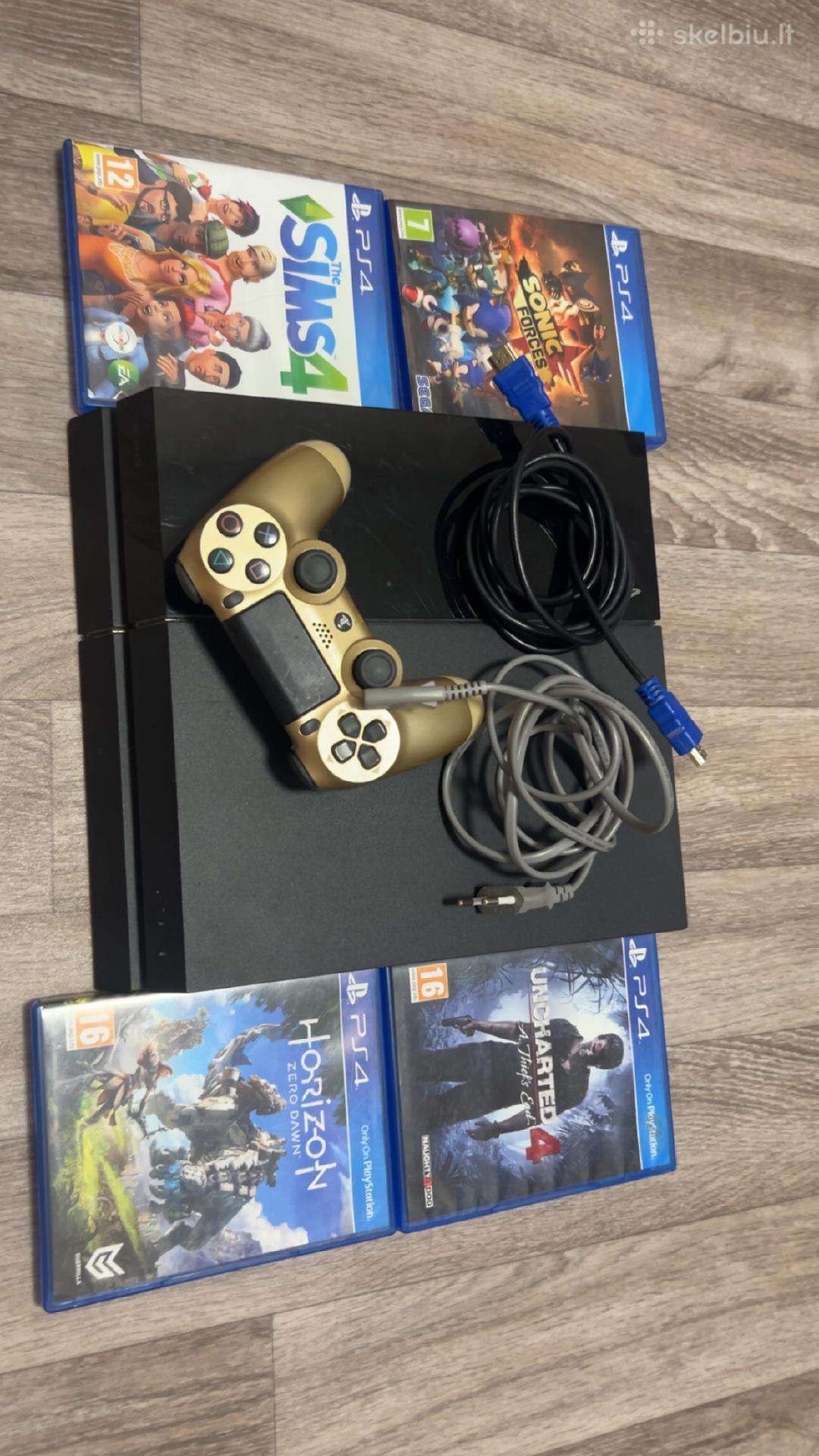 Ps4 1tb su pulteliu ir 4 zaidimais