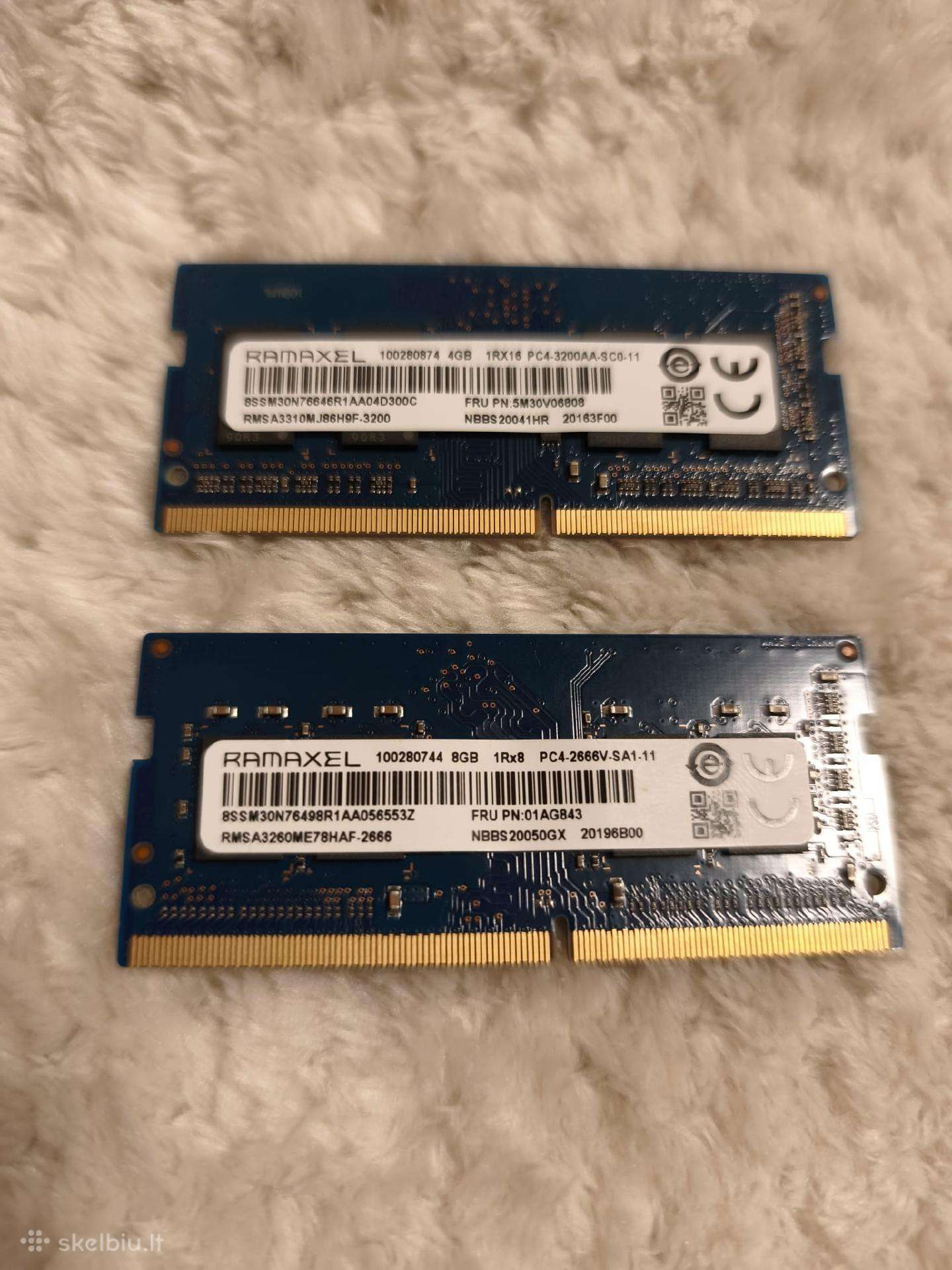Operatyvioji atmintis (RAM) 8 ir 4 GB