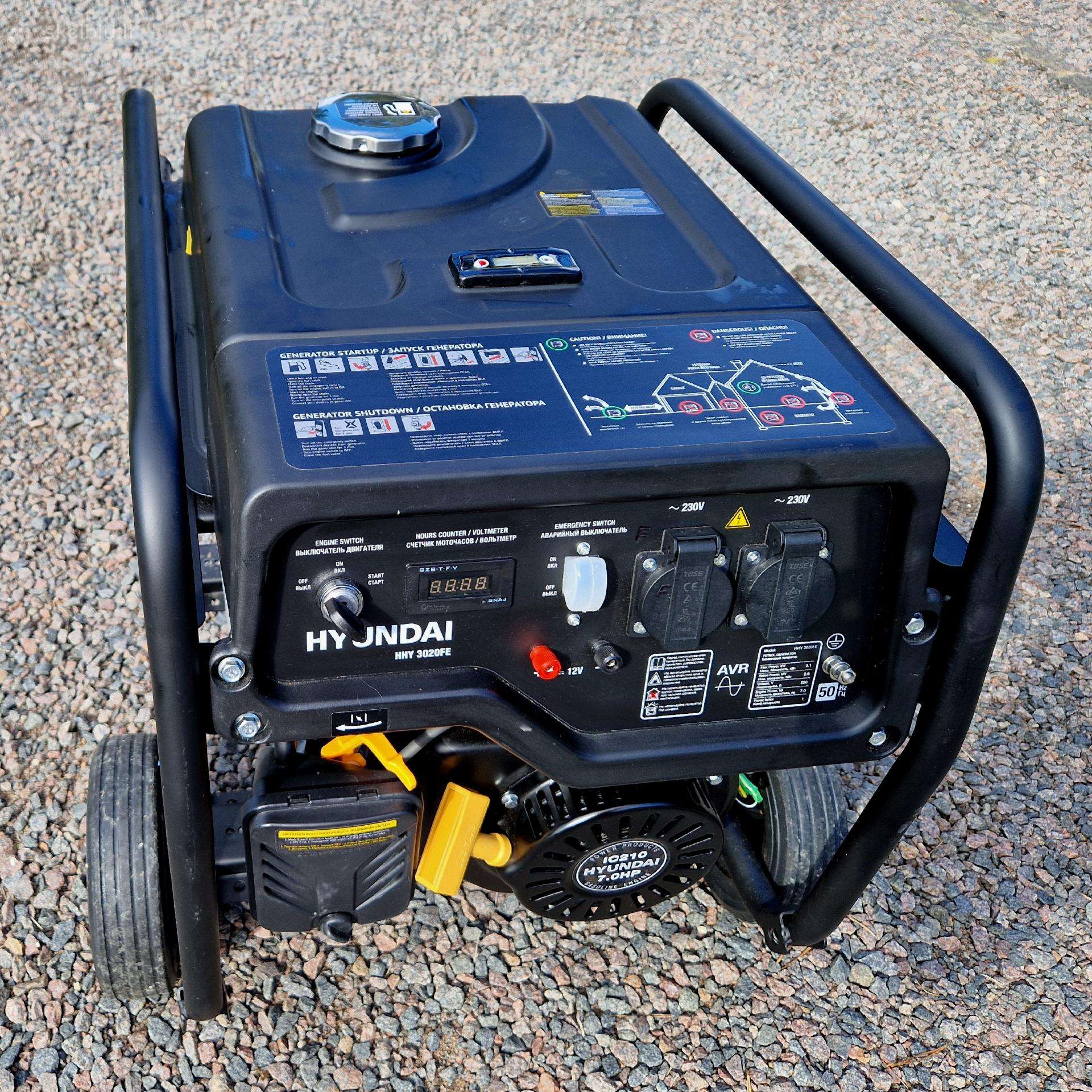 Hyundai Hhy 3020fe benzininis generatorius 3 kw