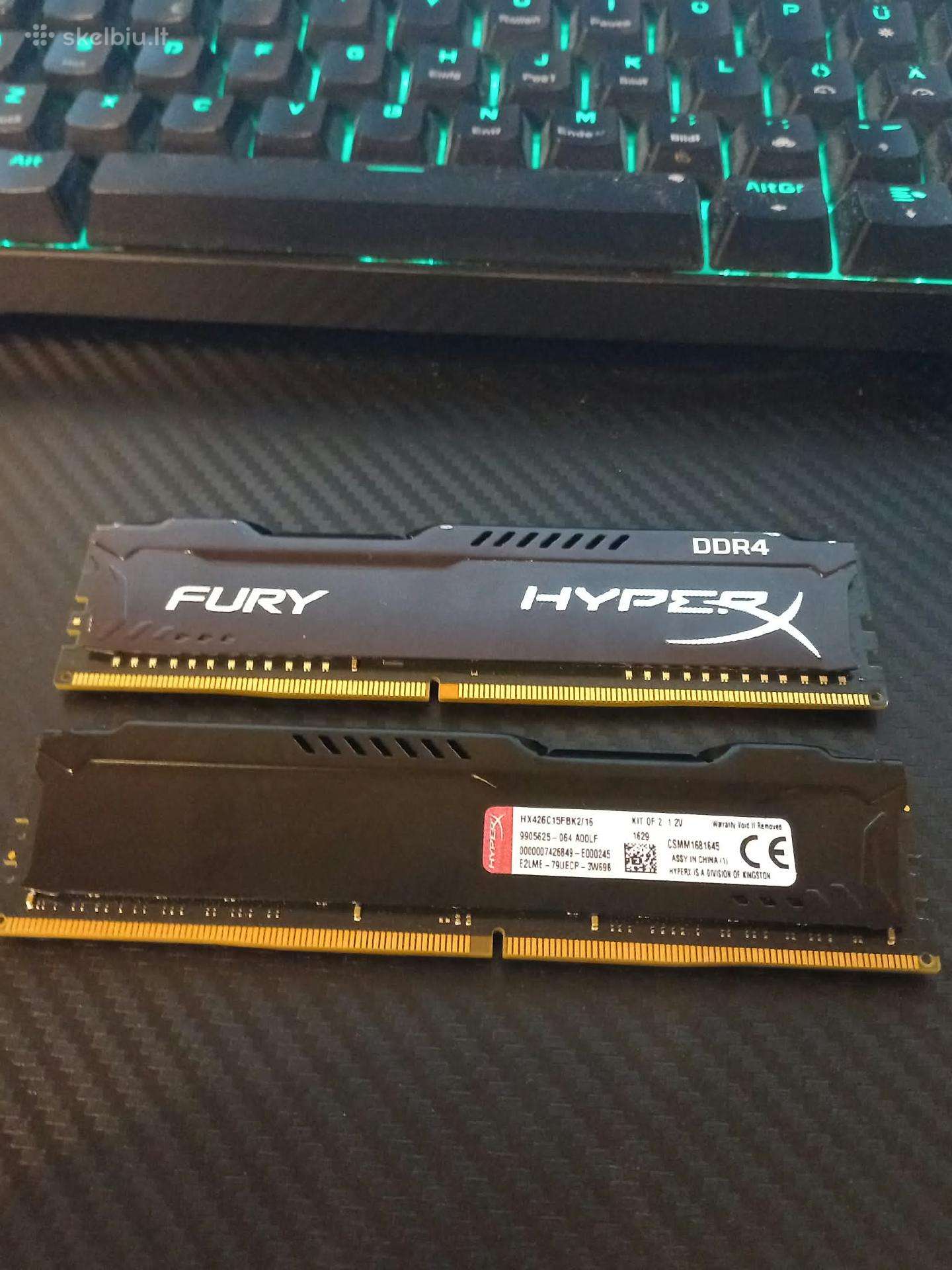 Kingston Hyperx Fury Black Ddr4 2x8gb 16gb 2666mh