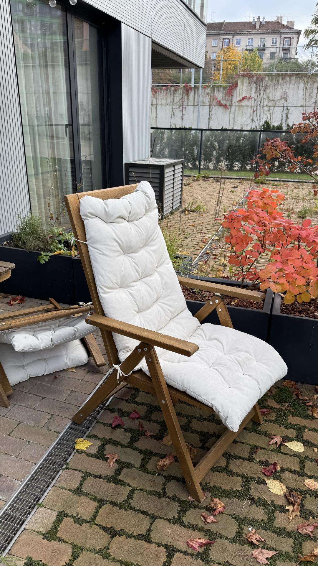 Ikea sulankstomos kėdės su minkštomis pagalvėlėm