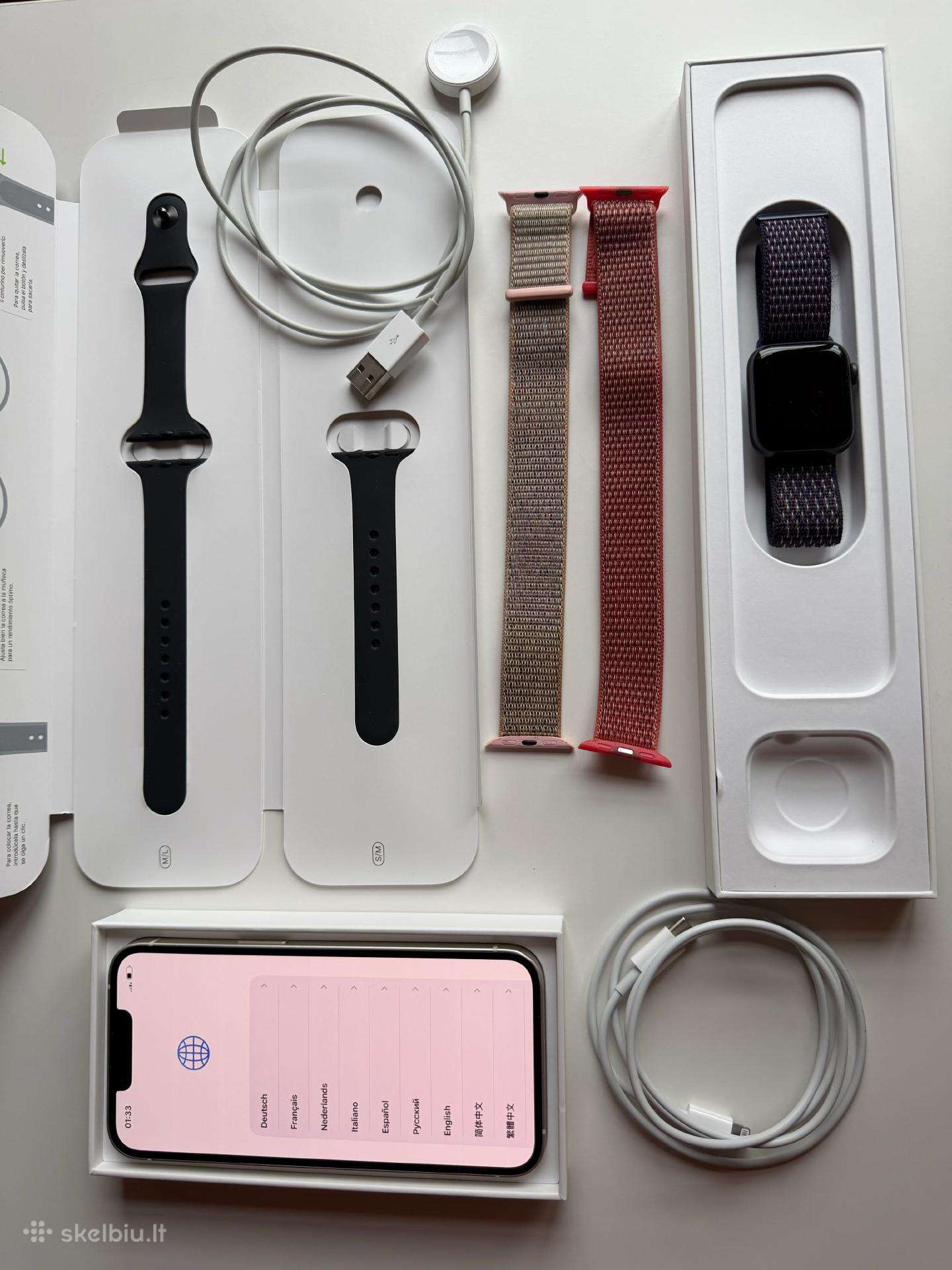 Iphone14 ir Apple Watch 6 komplektas, naudotas