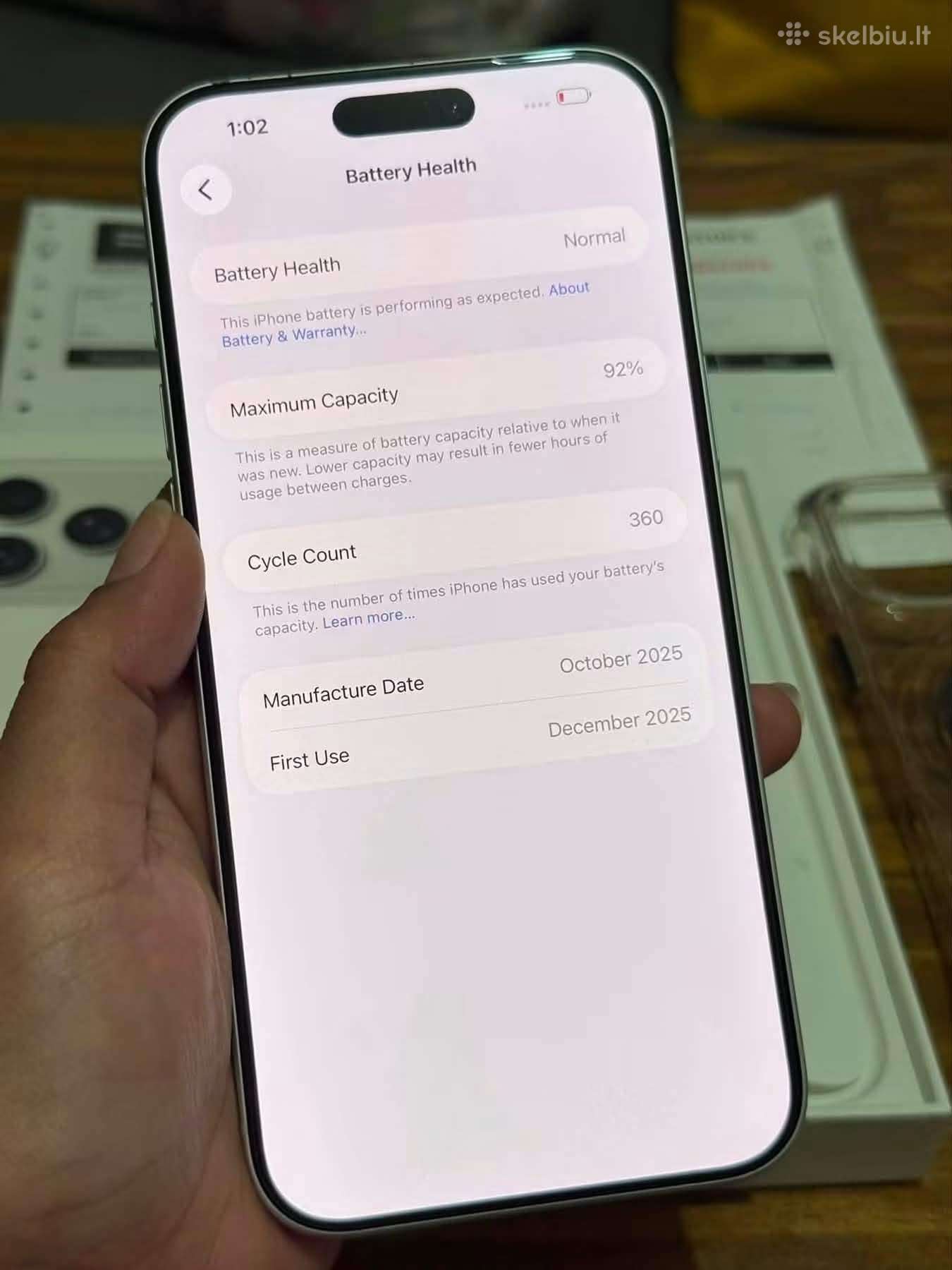 iPhone 17 pro max 512gb sidabrinis