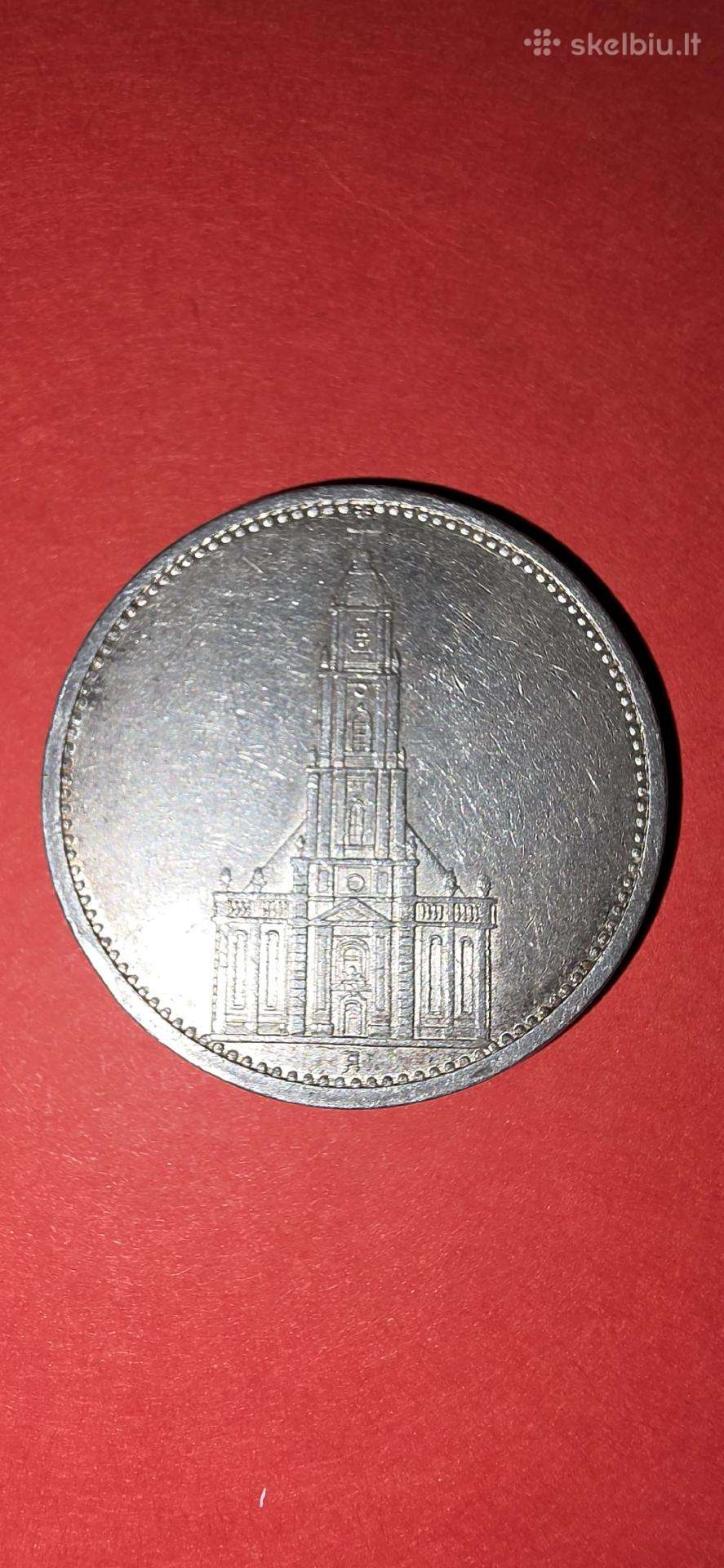 Vokietija 5 markės 1935,sidabras 0,900
