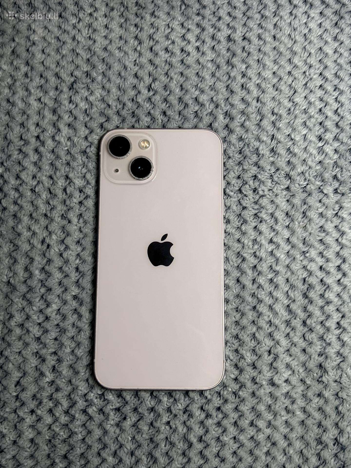 iPhone 13 128gb 80% baterija + 5 dėkliukai