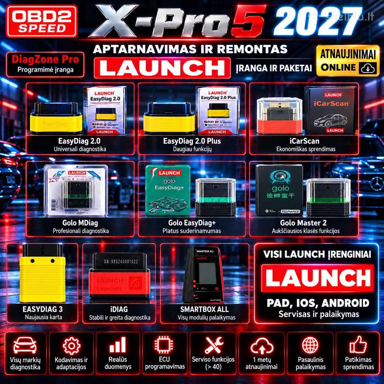 Launch X431 Thinkdiag 2 Dbscar 7