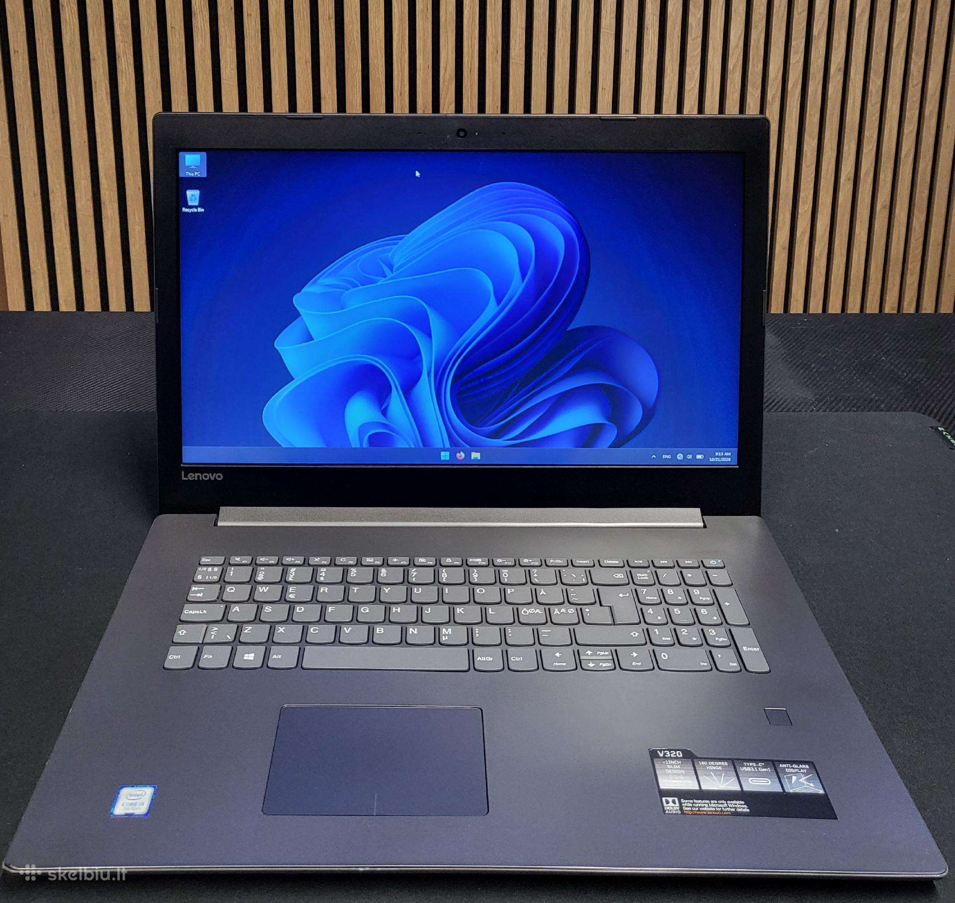 Lenovo 17 colių/ Intel i5 / 12 GB Ddr4 / 256 SSD