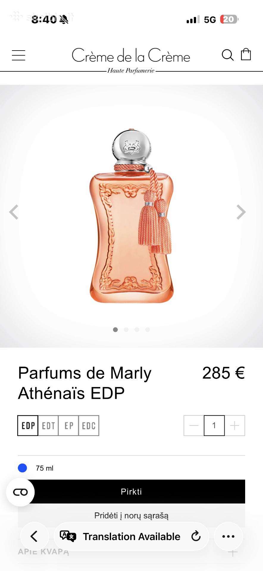 Parfums de marly ,athenais kveplai