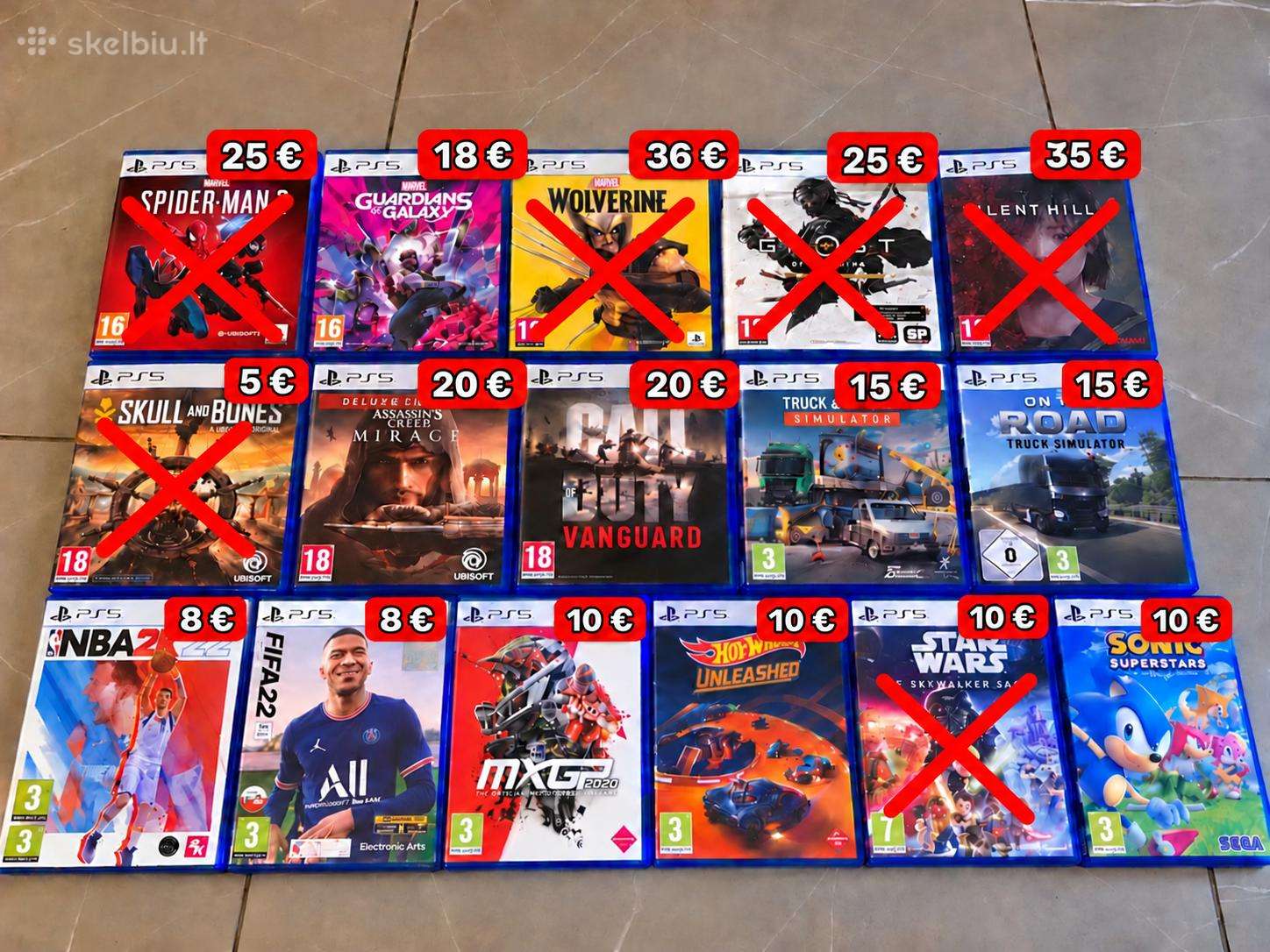 Ps5 žaidimai geromis kainomis – nuo 8€