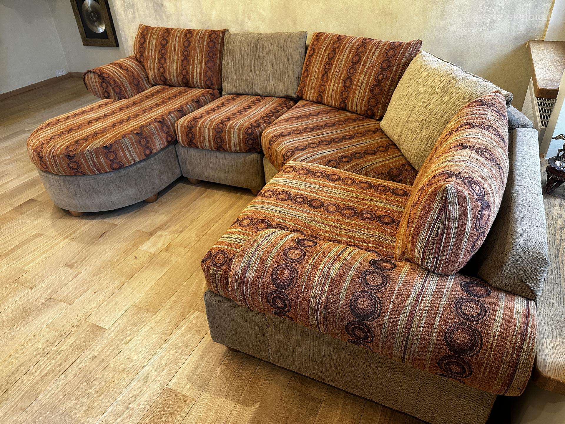 Amerikietiška sofa kampas modulinė