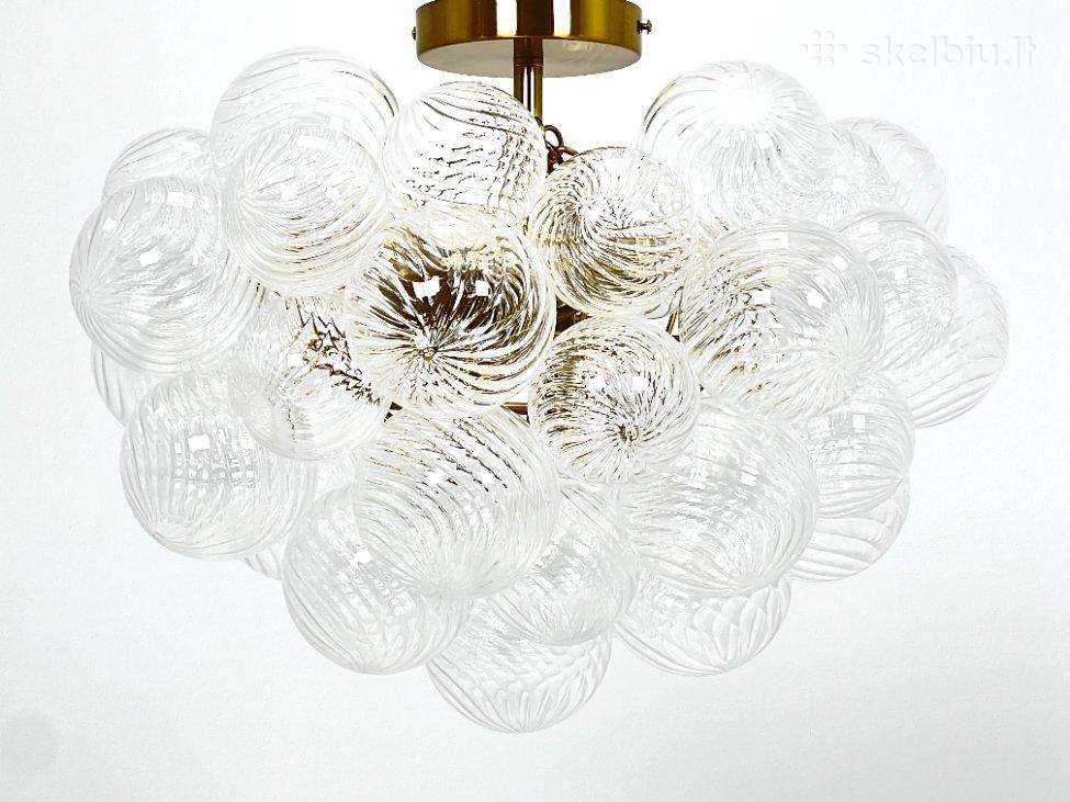 Art deco stiliaus pakabinamas šviestuvas su žalvar