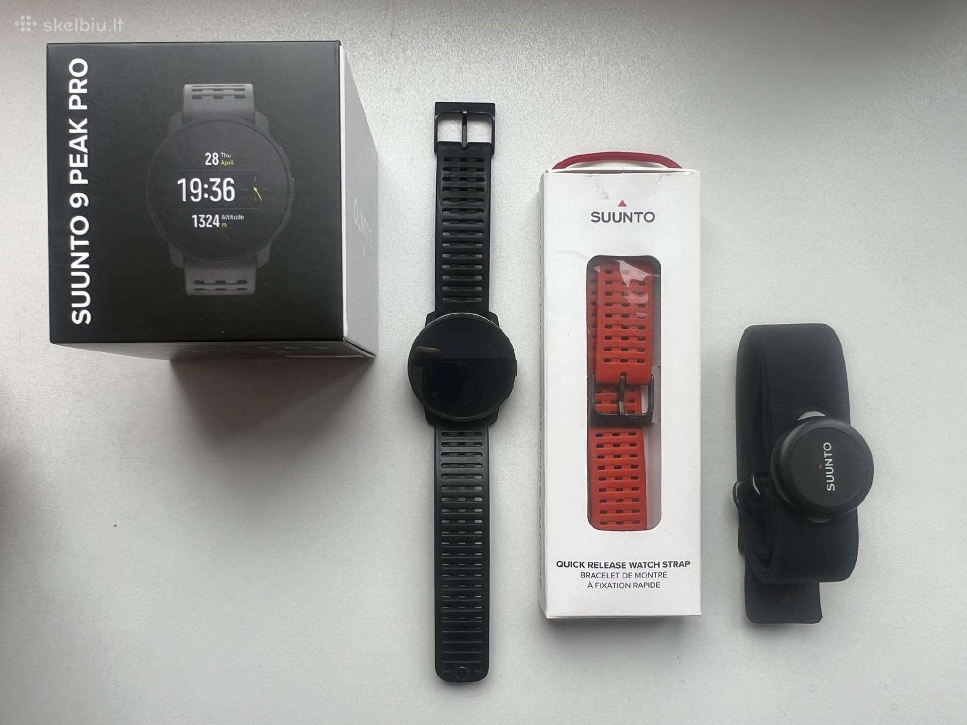 Suunto 9 Peak Pro All Black + Hr diržas
