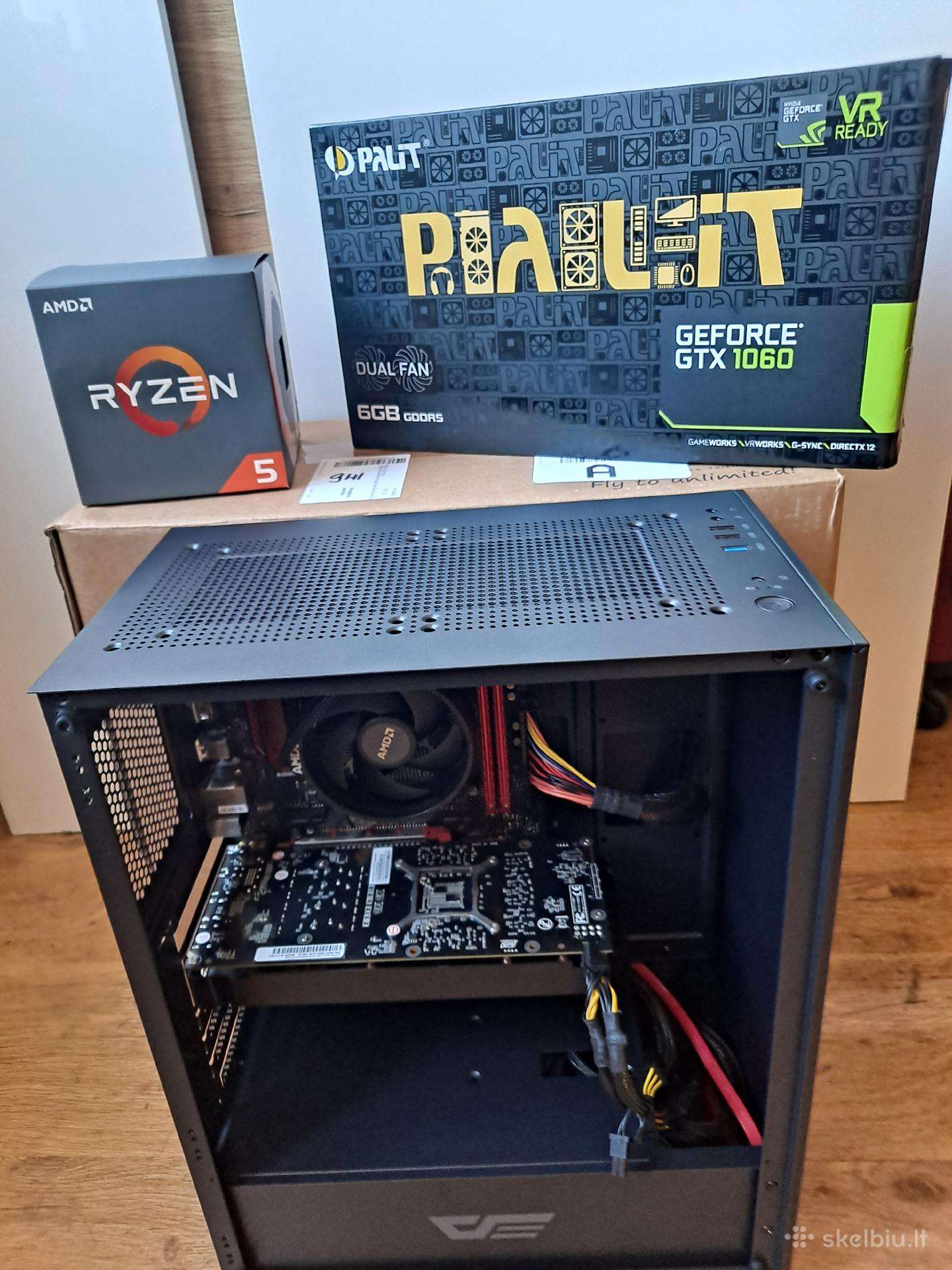 Pc ryzen 5 2600/ssd512m2/16gb/gtx1060 6gb