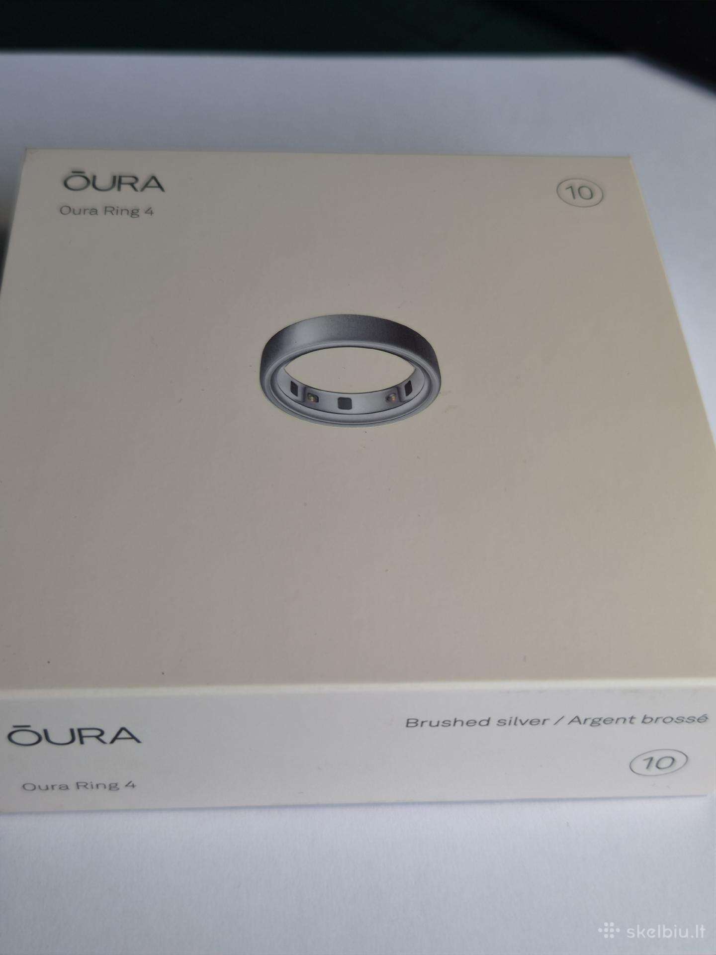 Oura Ring 4 išmanusis žiedas, matinis sidabras, 10