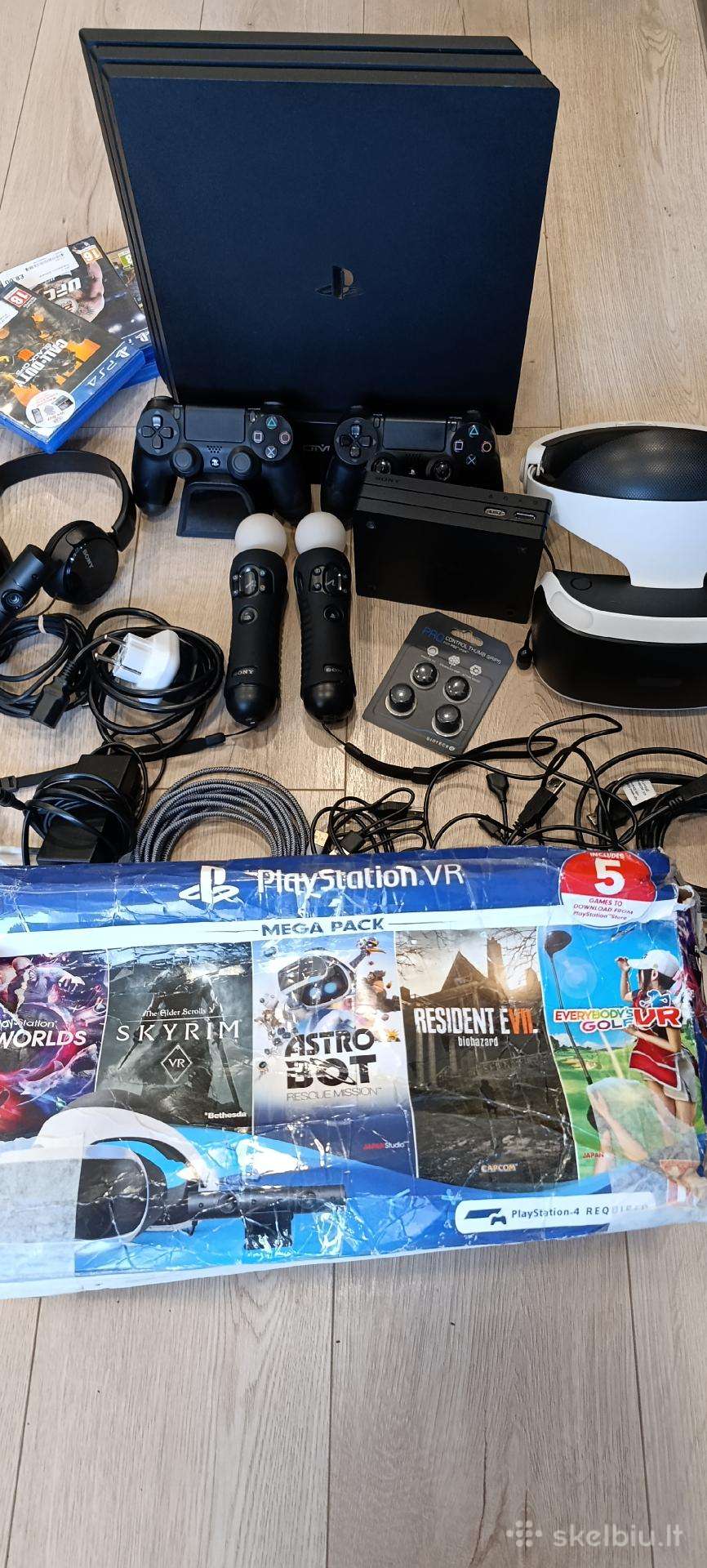Pilnas Playstation 4 Pro 1tb komplektas + Ps Vr