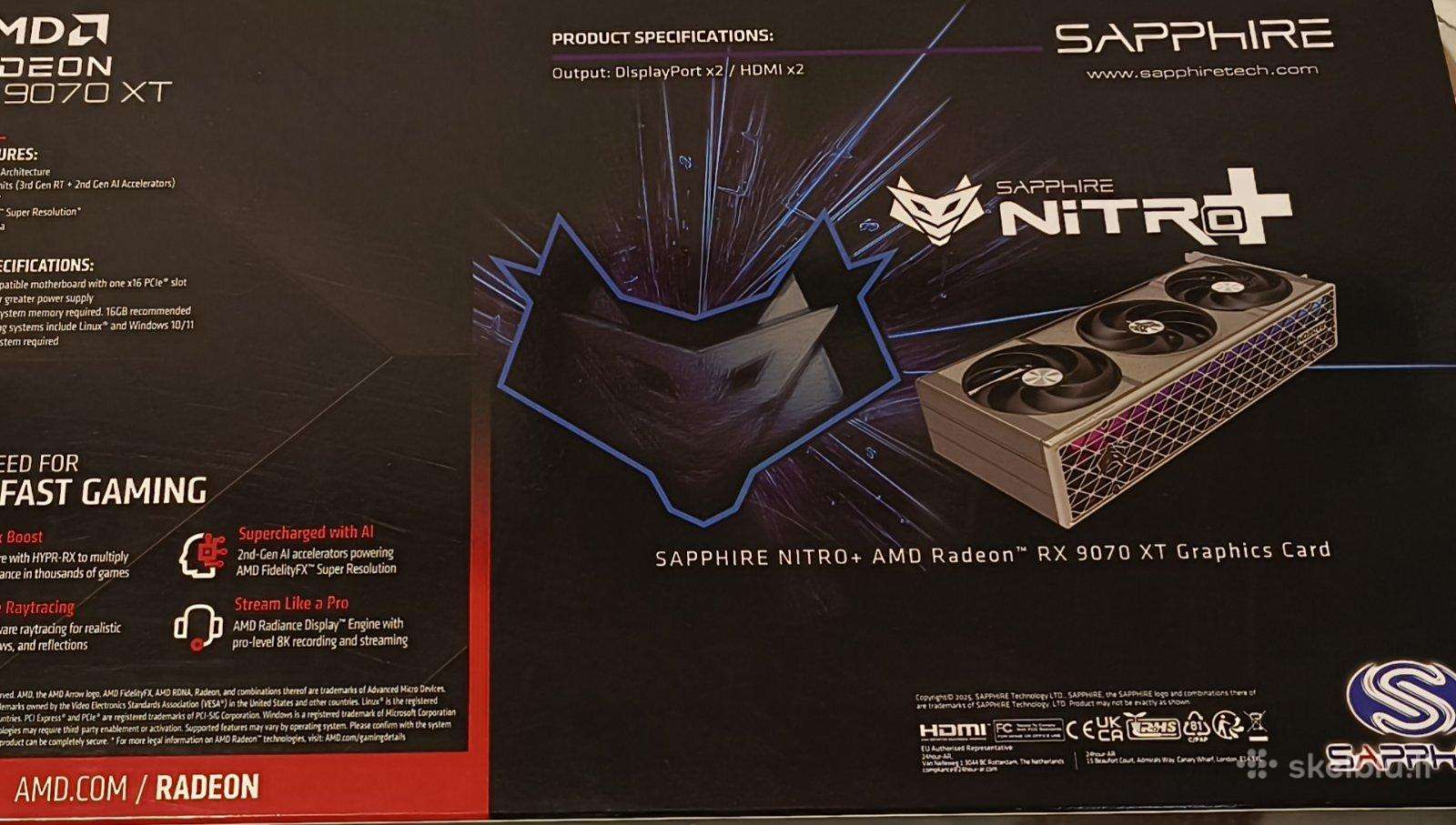 Sapphire Radeon Rx 9070 XT Nitro+ 16gb Ddr6