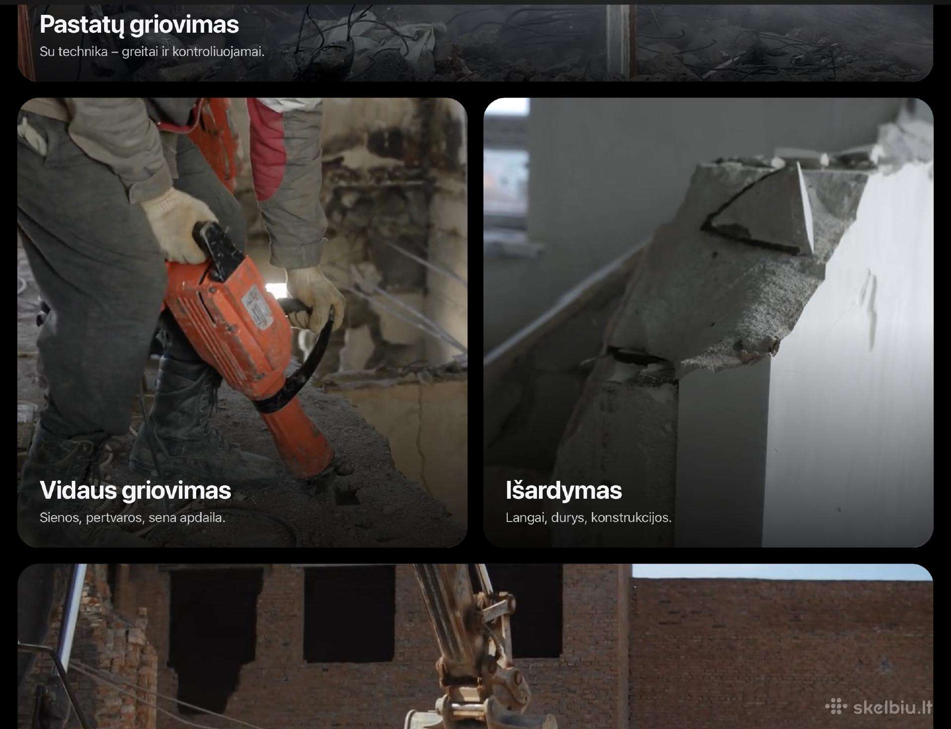 Griovimo, ardymo ir rekonstrukcijos darbai Kaune
