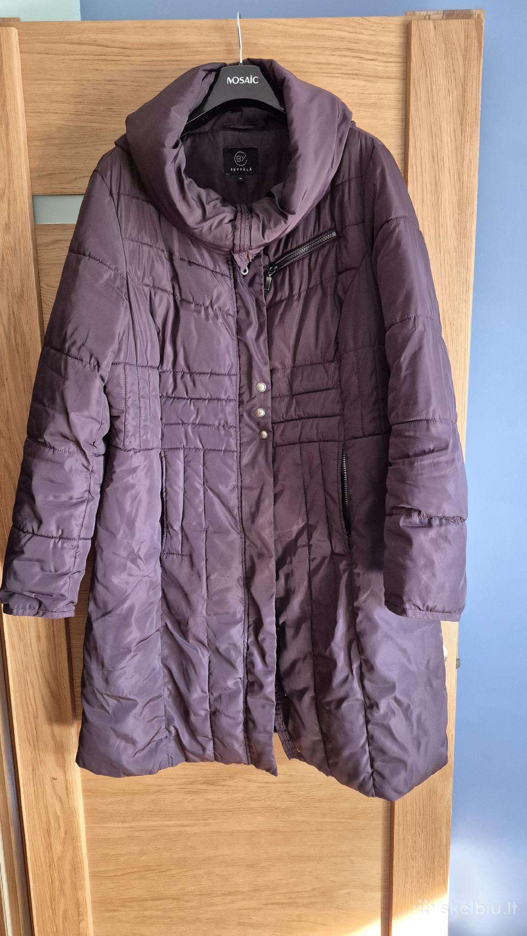 Bordo spalvos paltas