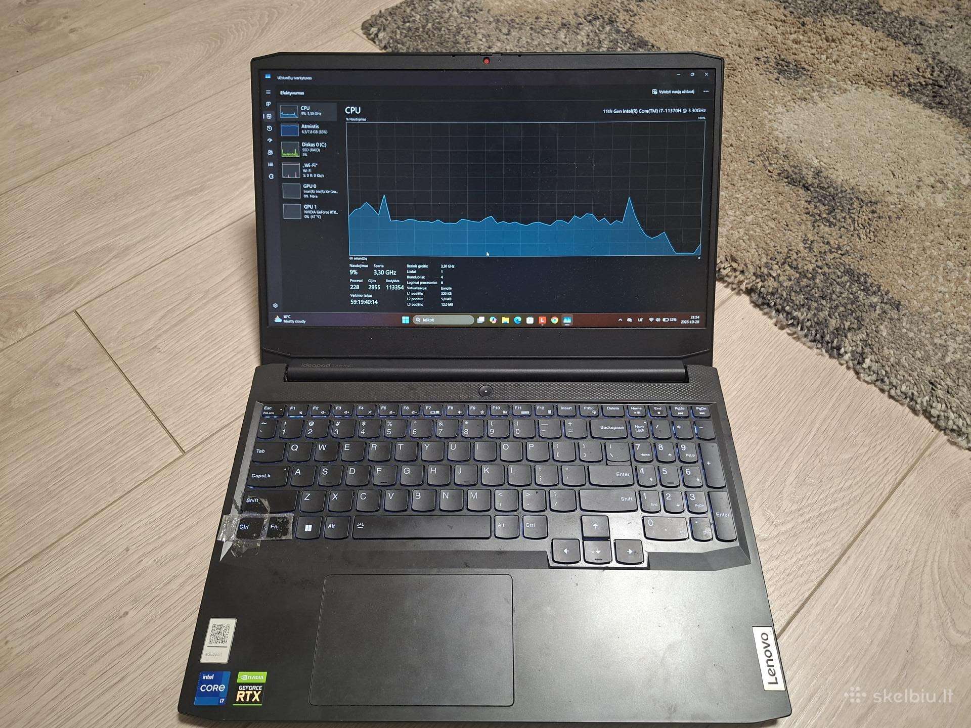 Parduodu Lenovo Ideapad Gaming 3 15ihu6