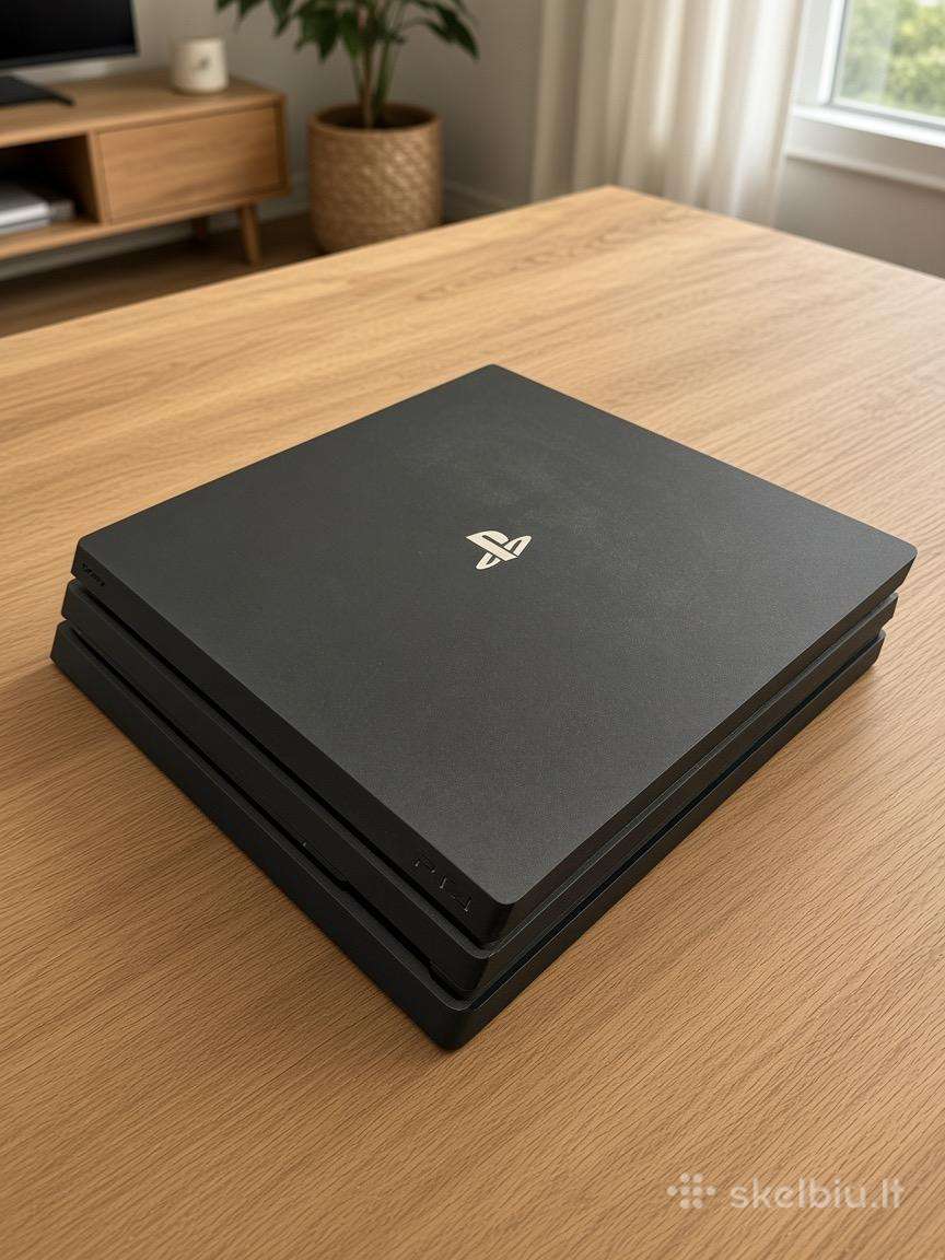 Parduodu Ps4 Pro 1 TB + 2 pulteliai + žaidimai