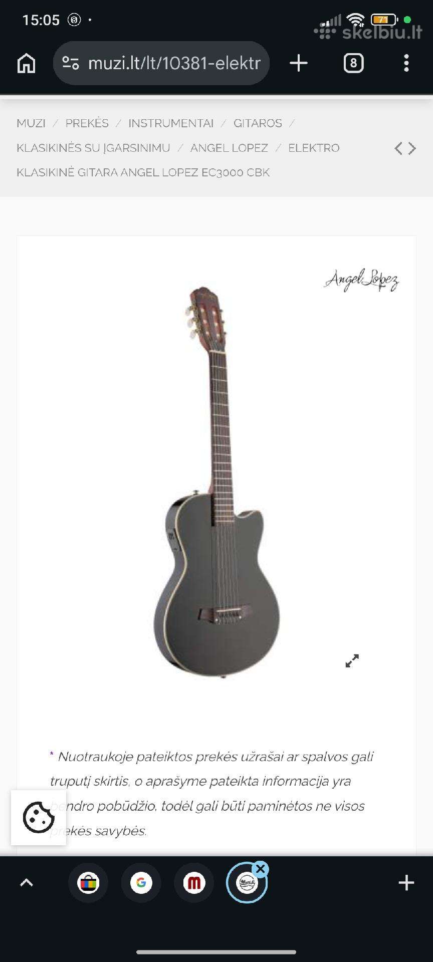 Prijungiama klasikine gitara