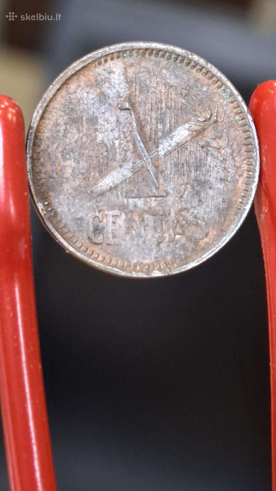 Lietuva 1936 gesintas 1 centas