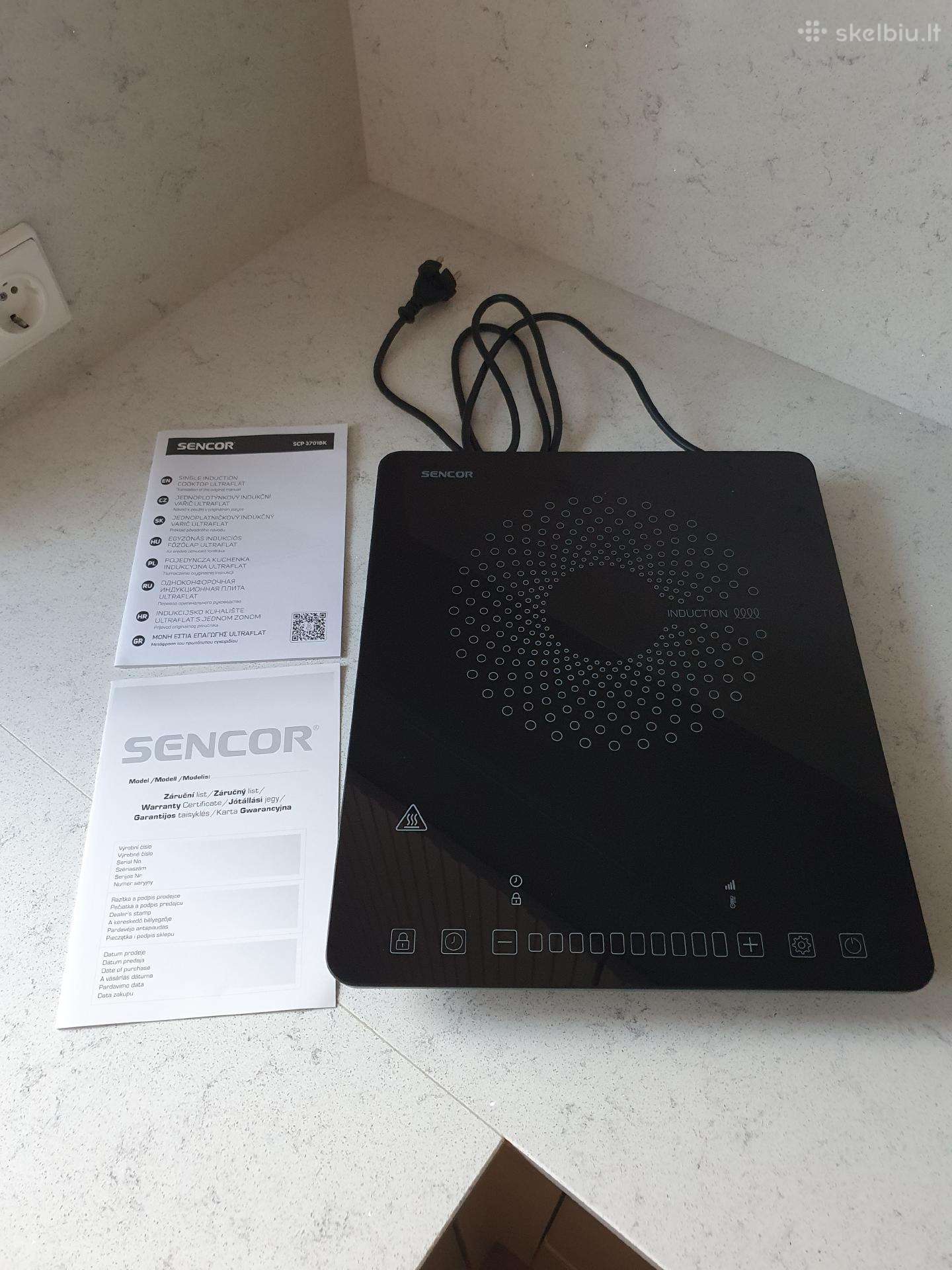 Mini viryklė indukcinė Sencor Scp 3701bk, 2000 W