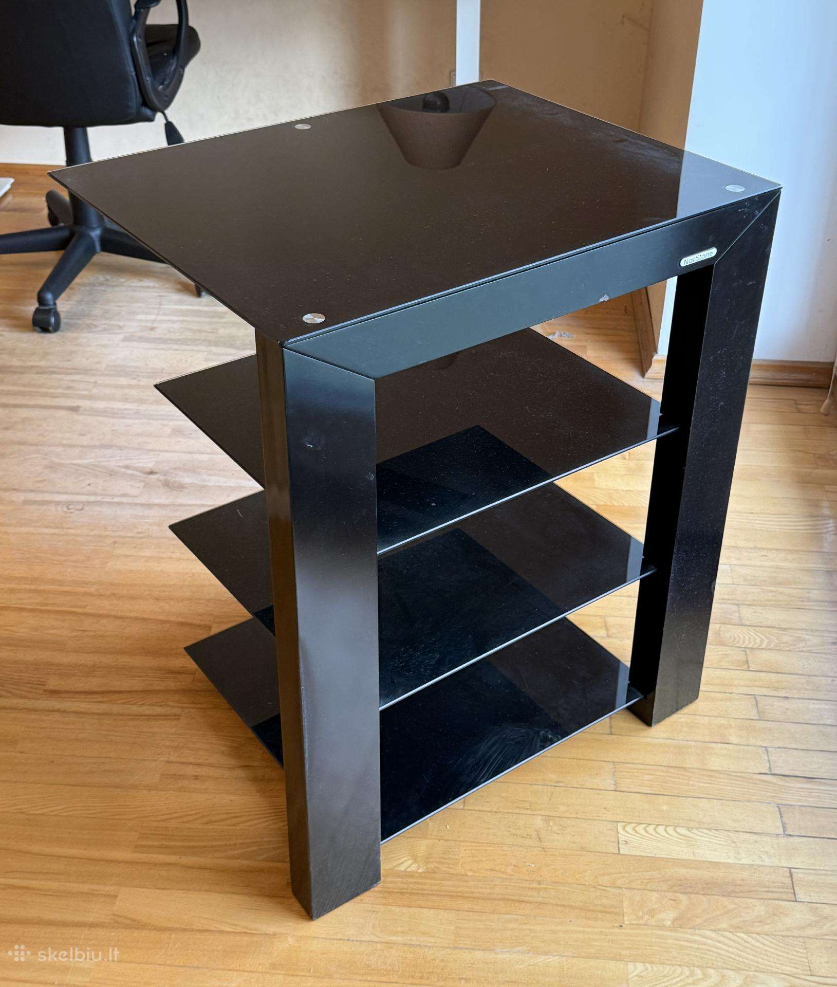 Grūdinto stiklo ir plieno spintelė 50x75cm