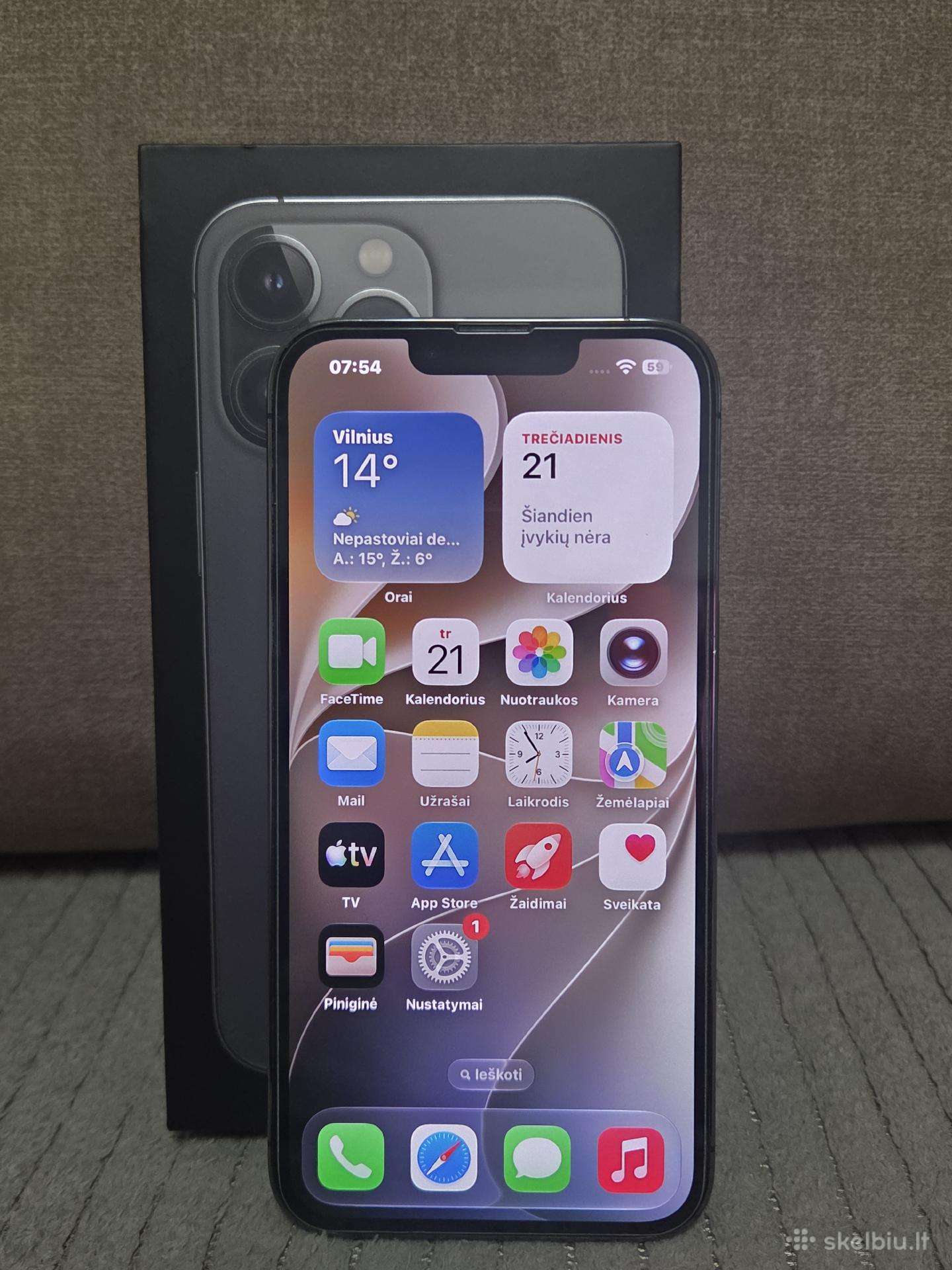 iPhone 13 pro grafito spalva