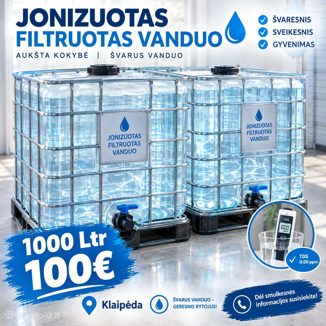 Jonizuotas vanduo langu, ir stiklu valymui.