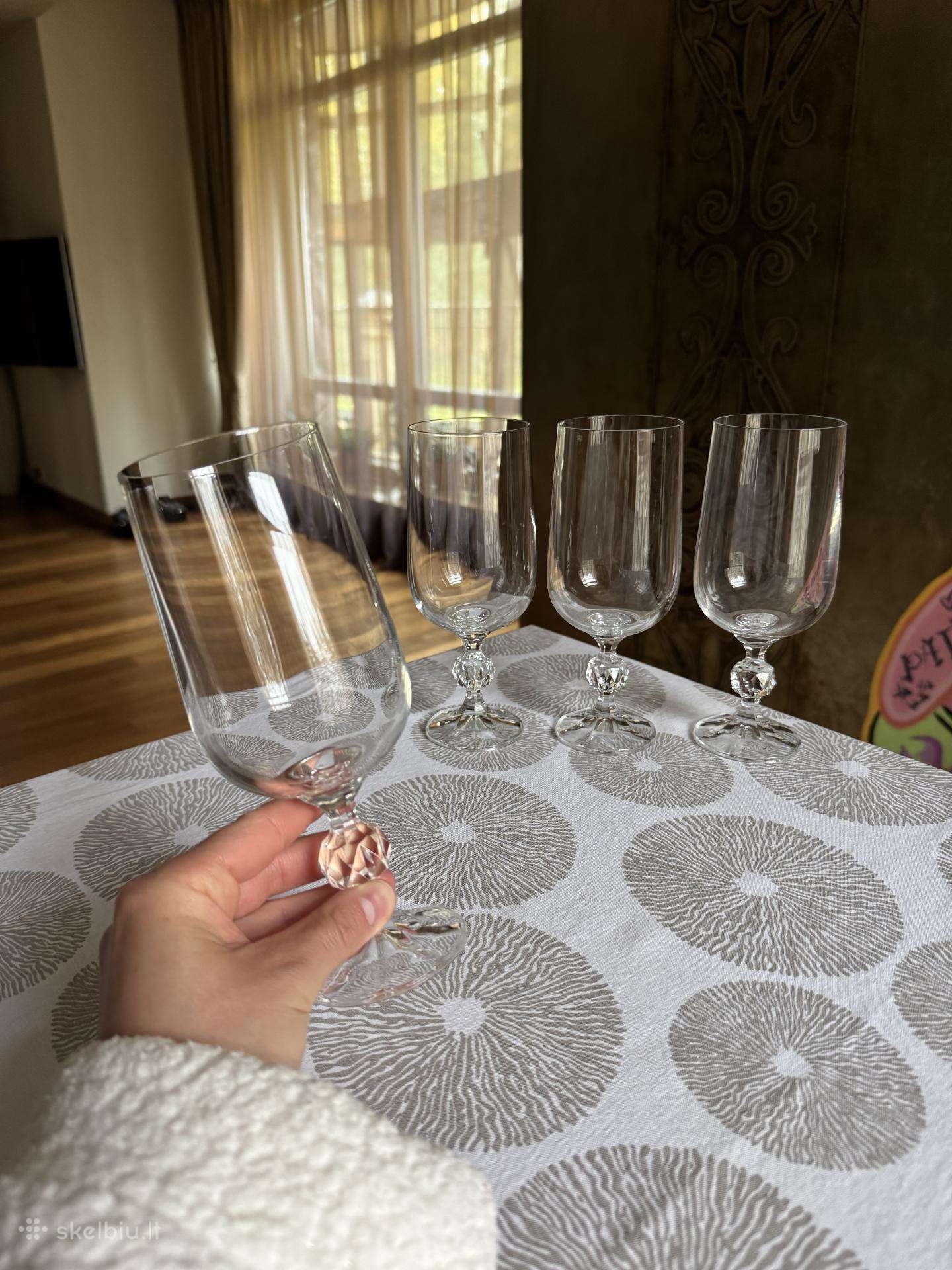4 krištolinės taurės Crystalite Bohemia