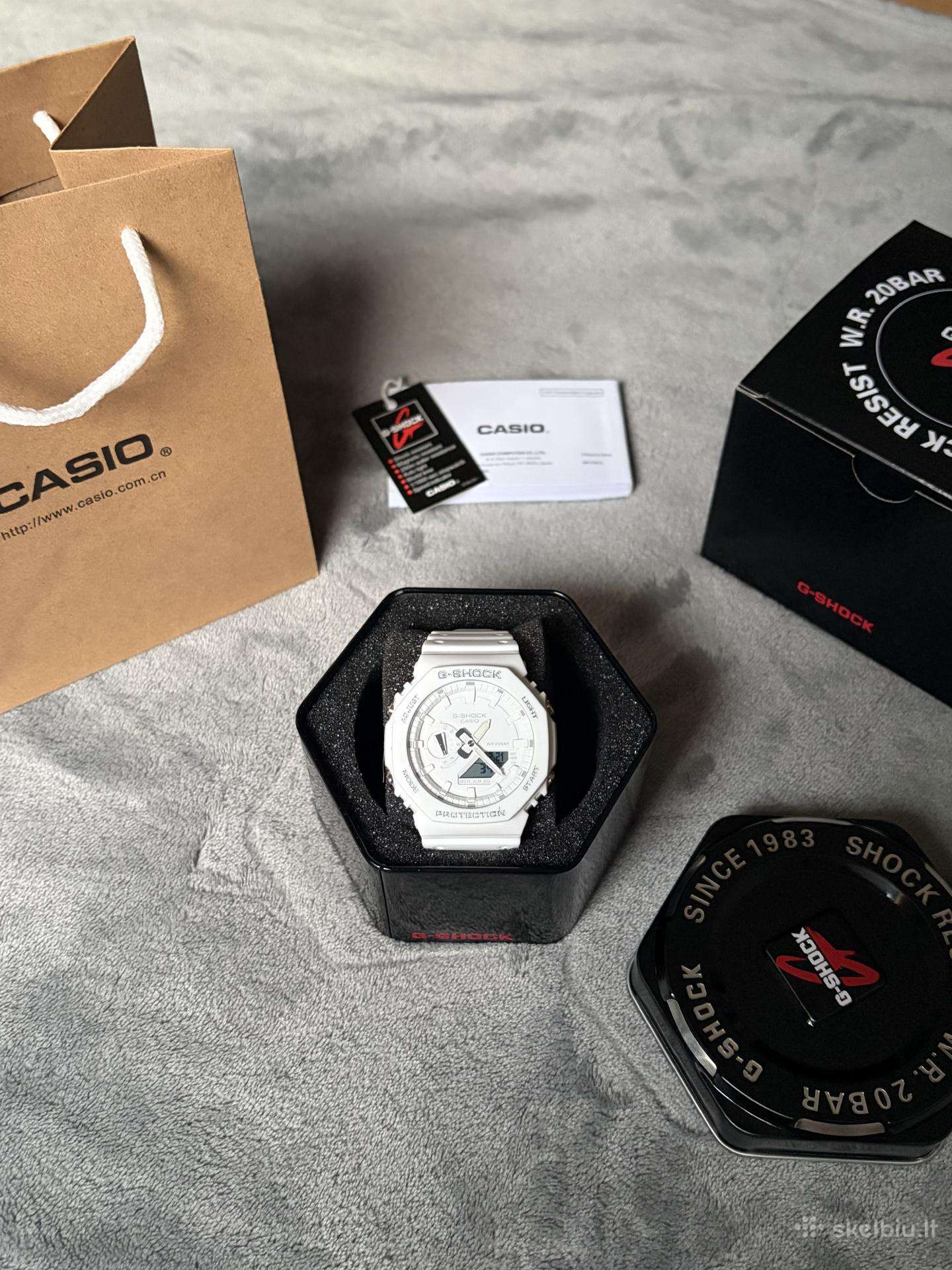 G-shock laikrodis baltas