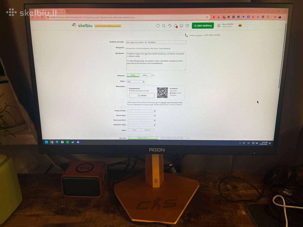 Aoc Agon Pro Cs24a - 24.1" Tn 600hz