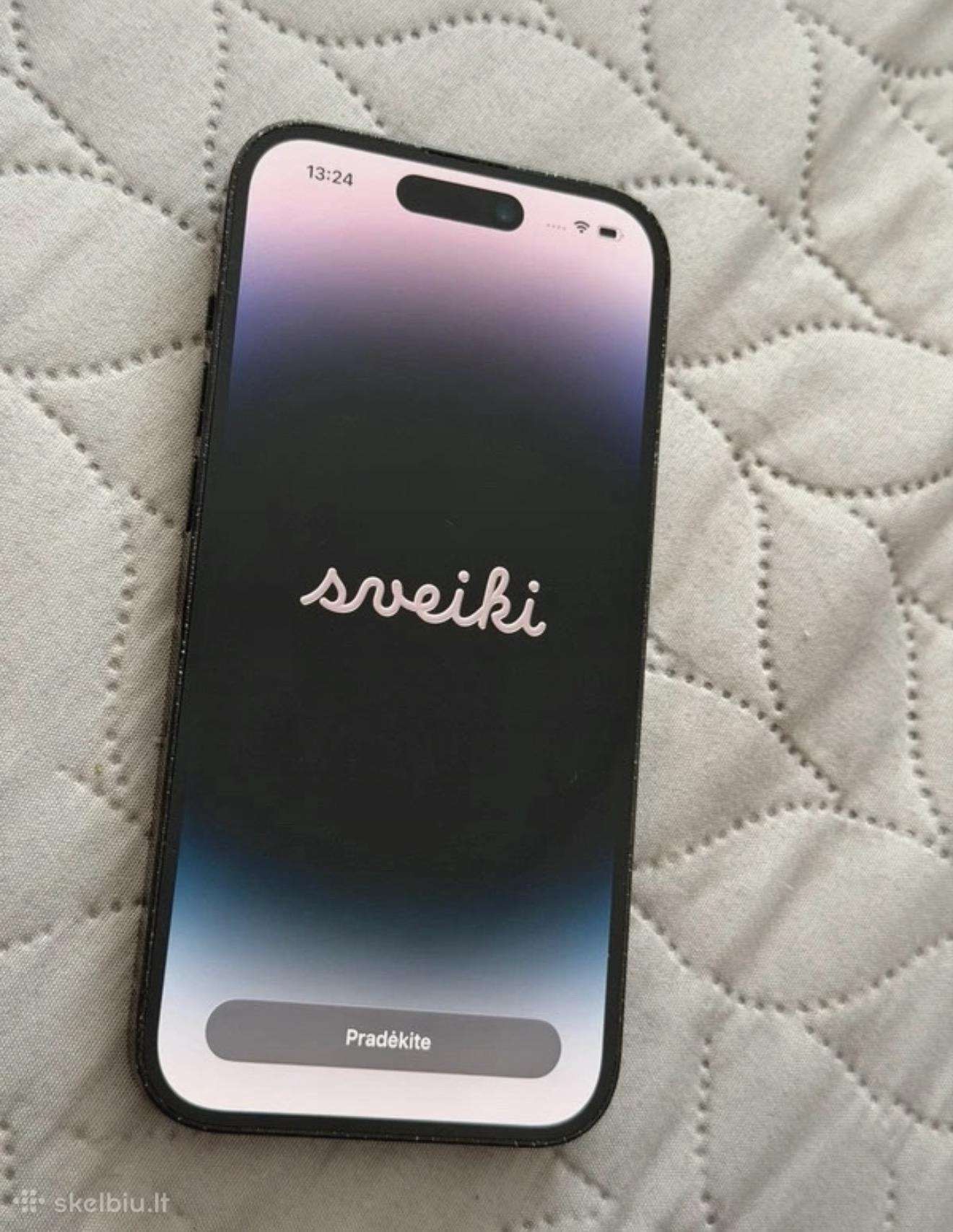 iPhone 14 pro, 256gb, juodas