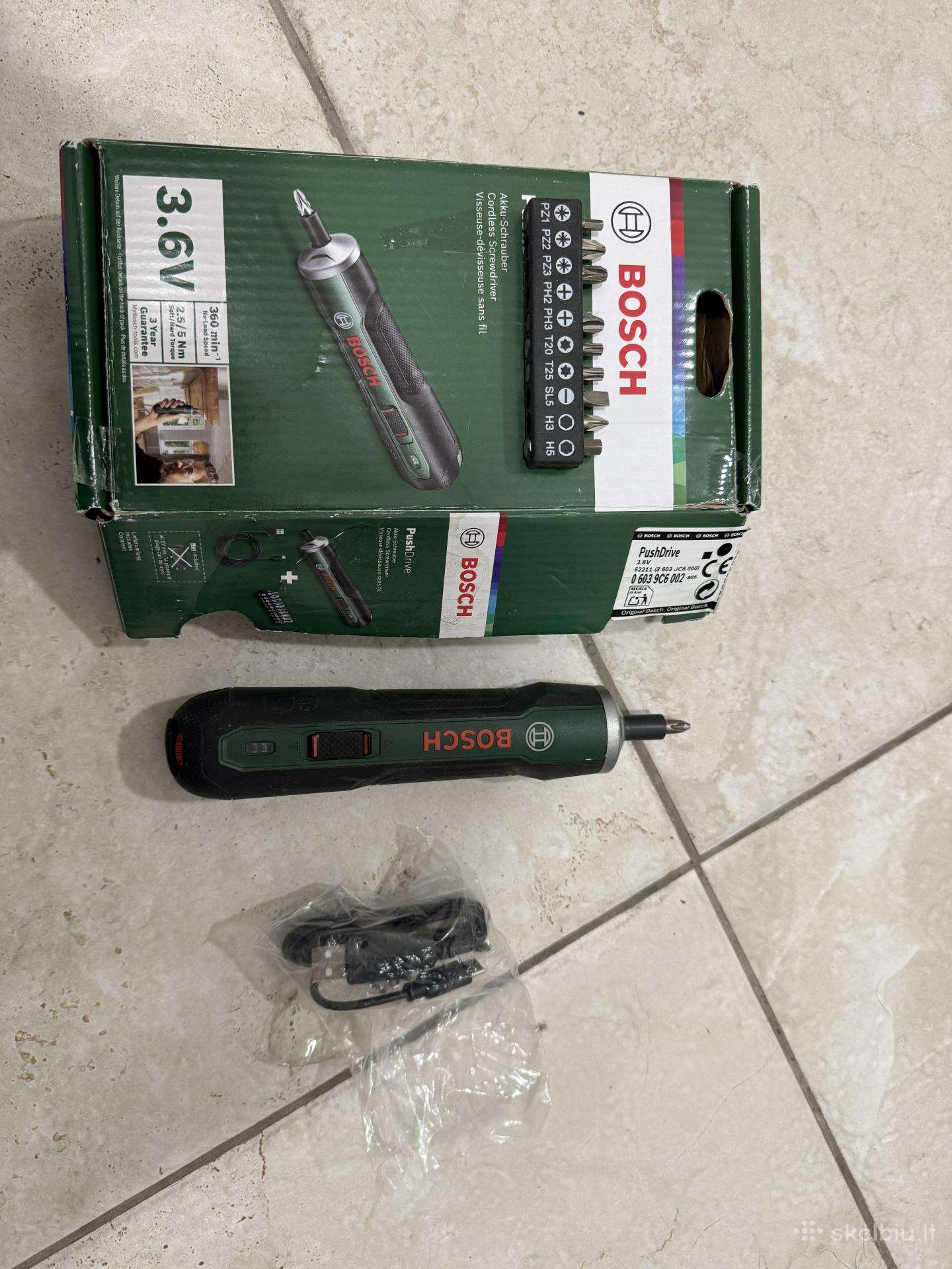 Suktuvas akumuliatorinis Bosch 3.6v