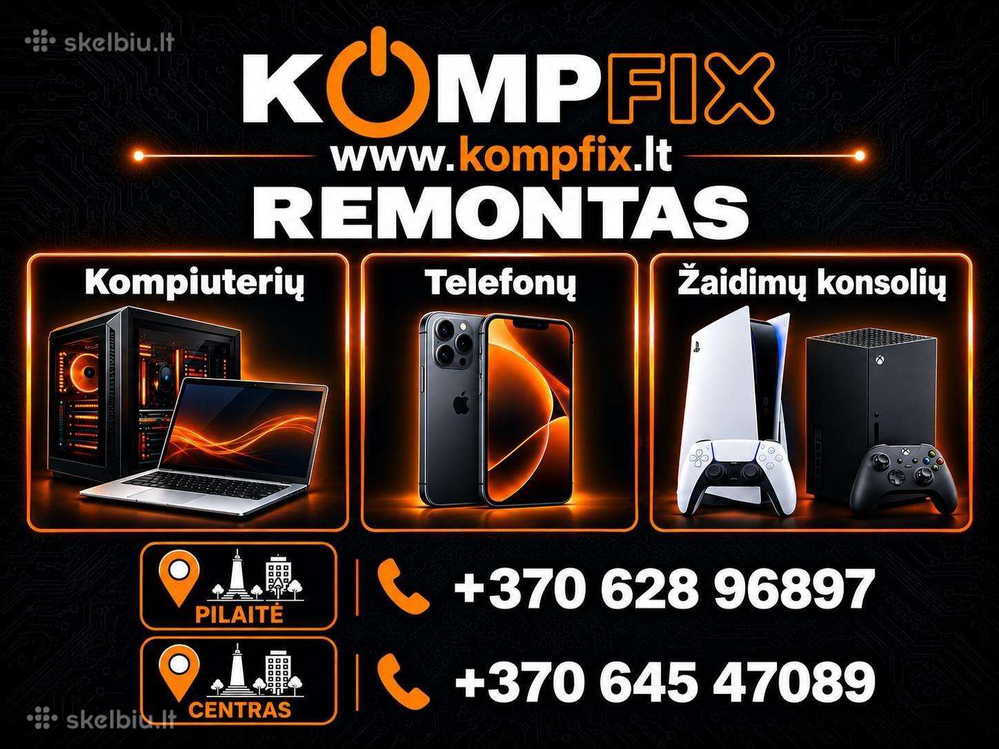 Telefonų remontas Vilniuje , iPhone, Samsung, Xiao