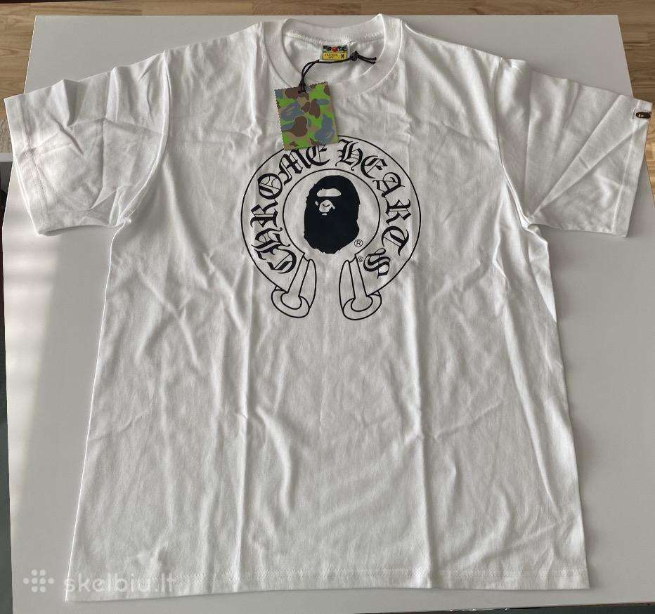 Bape Chrome Hearts marškinėliai (M dydis)