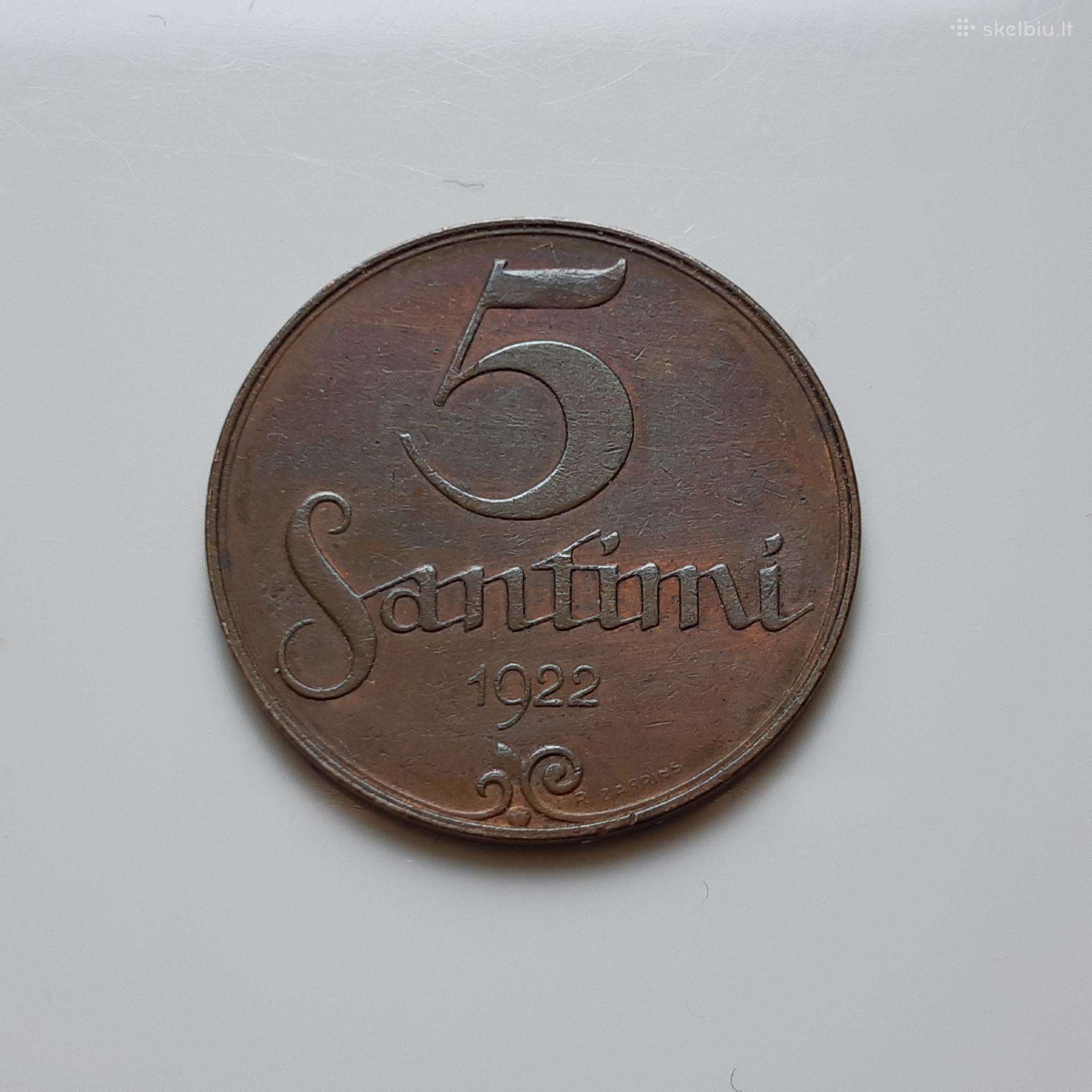 Latvija 5 santimai 1922