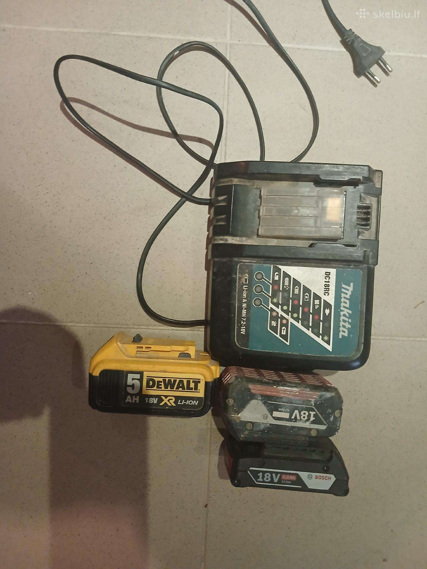 Baterijos Dewalt bosch