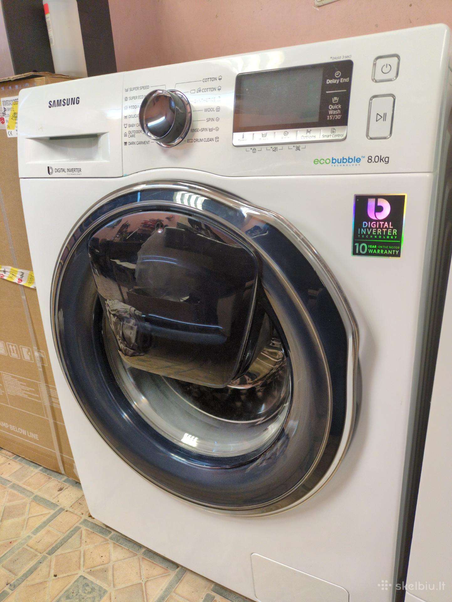 Skalbyklė Samsung 8kg su garantija, WiFi