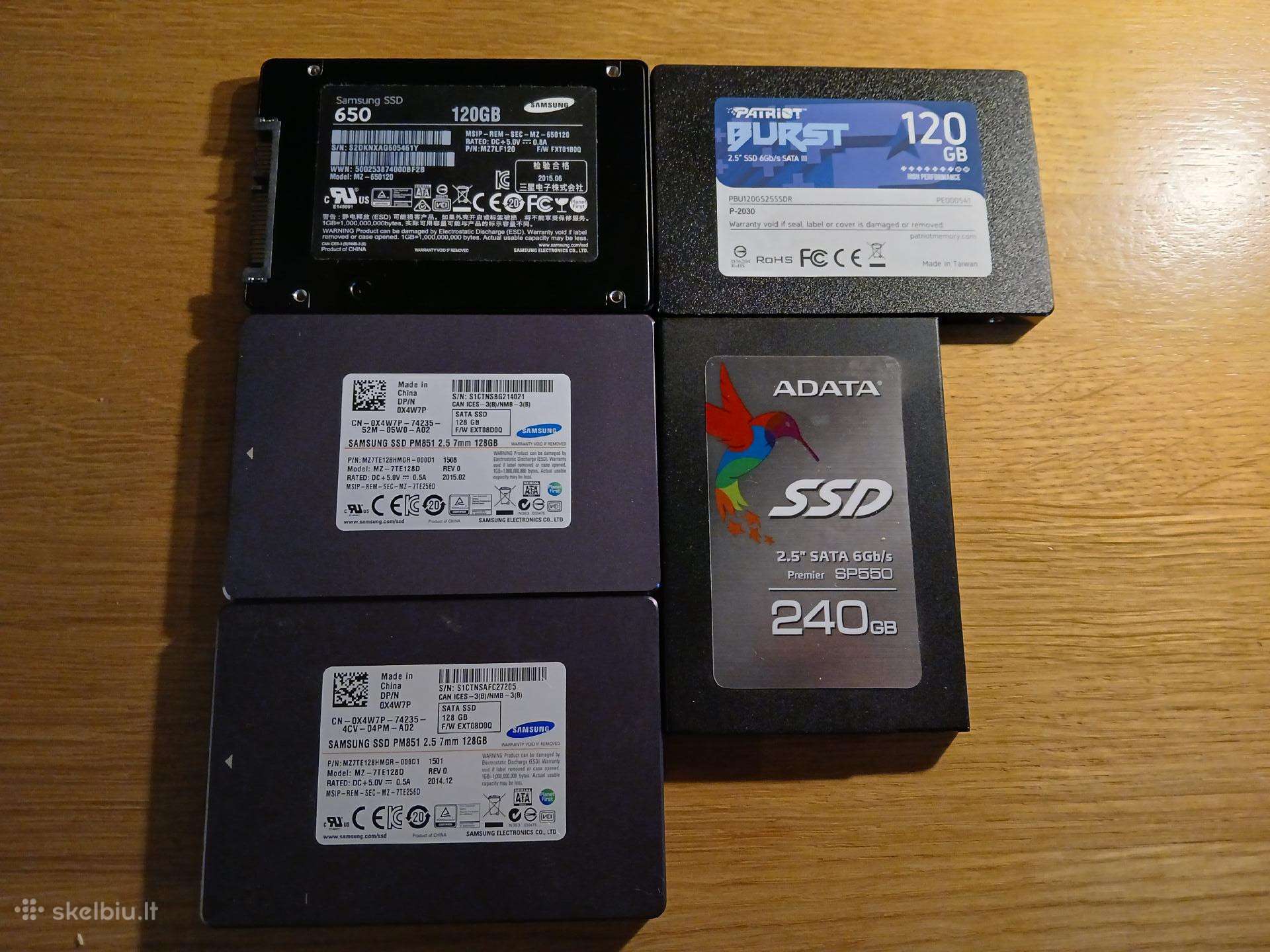 SSD HDD 120-240 GB talpos