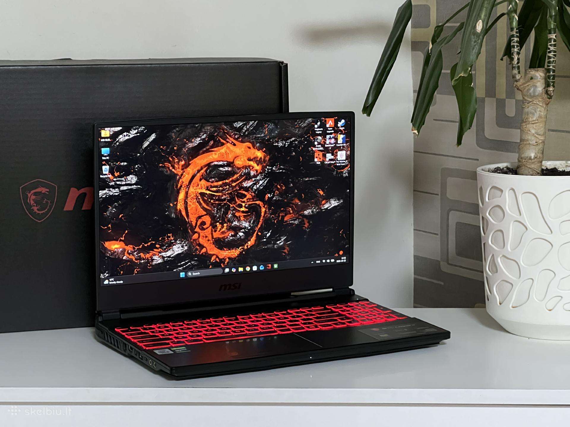 Parduodamas Msi Gl65 su Gtx 1650, I5-10k, 1.25tb.